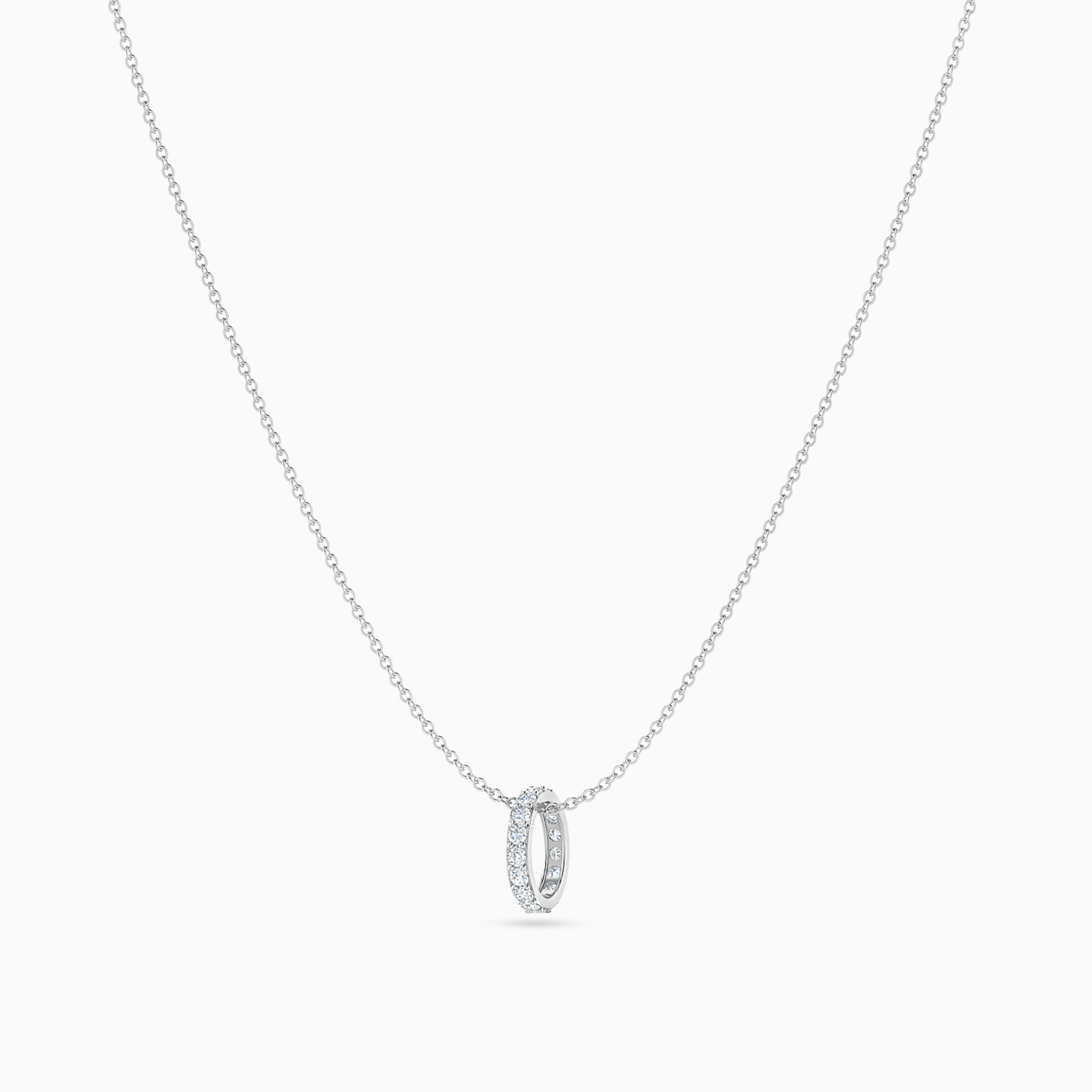 18K Gold Diamond Pendant Necklace - 3