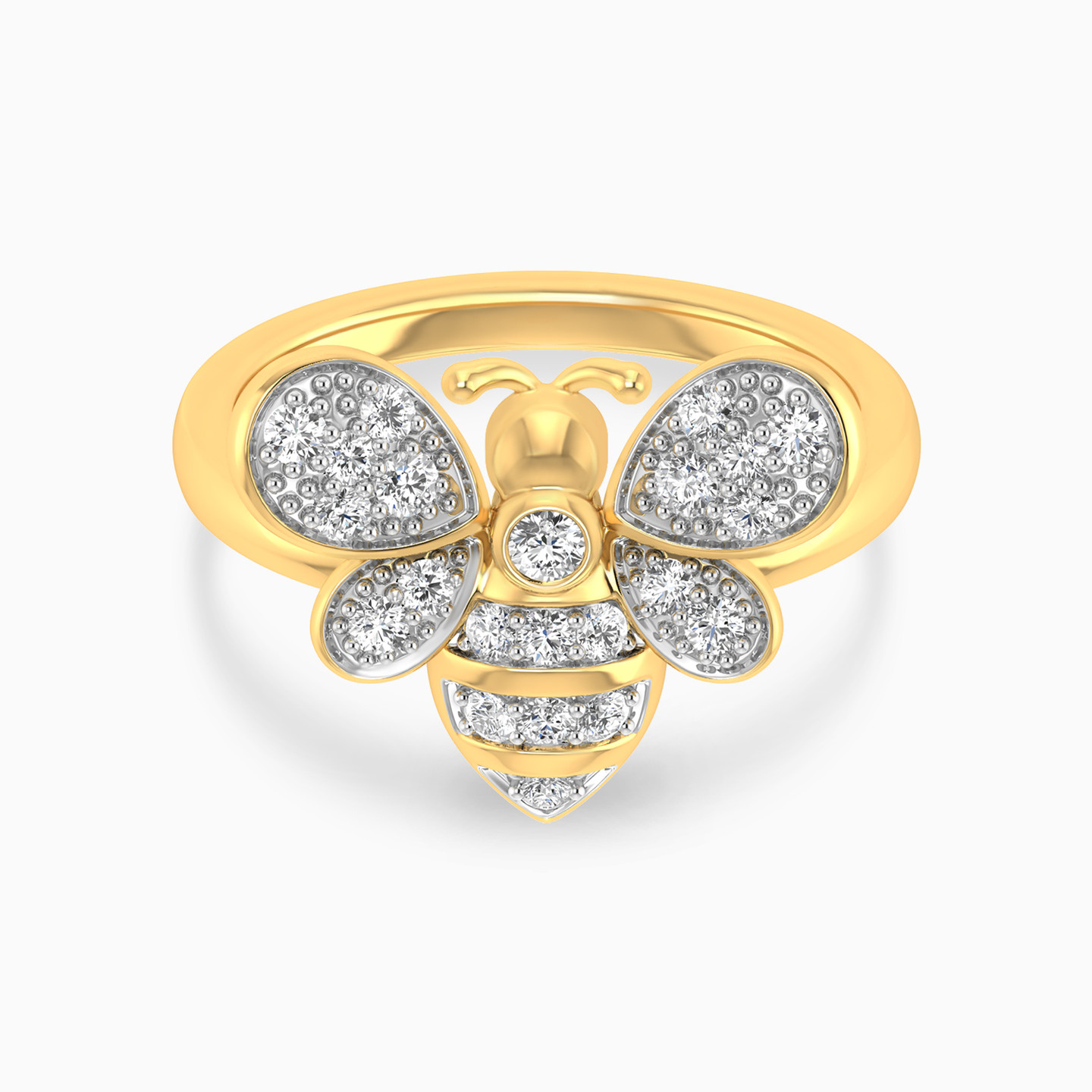 خاتم توينز ذهب برينسيس عيار 18 قيراط مزين بالألماس - 5 خاتم توينز ذهب برينسيس عيار 18 قيراط مزين بالألماس - 5