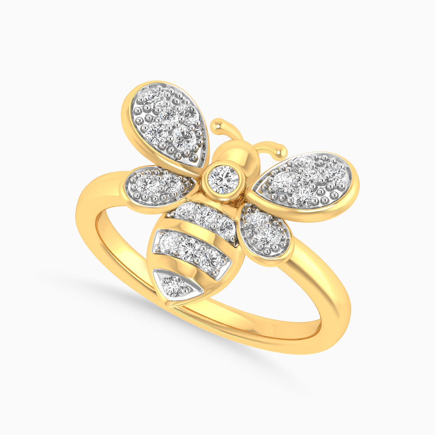 خاتم توينز ذهب برينسيس عيار 18 قيراط مزين بالألماس - 6 خاتم توينز ذهب برينسيس عيار 18 قيراط مزين بالألماس - 6