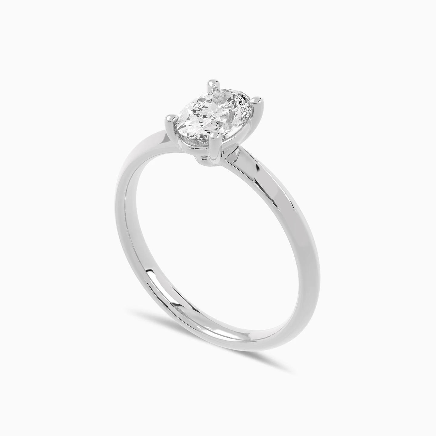 1.02 CT Oval Lab Grown Diamond Ring in 18K Gold - 3 1.02 CT Oval Lab Grown Diamond Ring in 18K Gold - 3