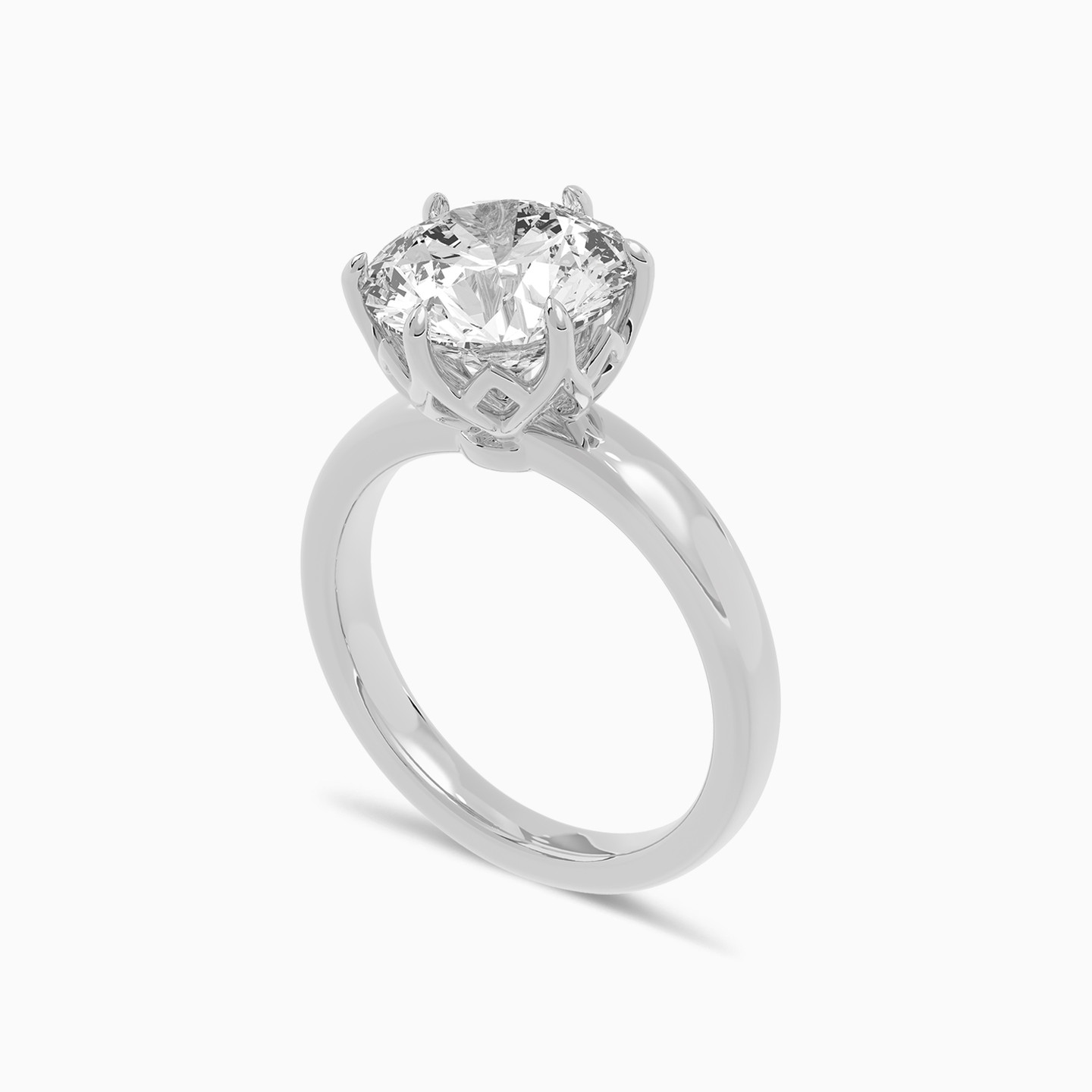 4.01 CT Lab Grown Diamond Solitaire Ring in 18K Gold - 2 4.01 CT Lab Grown Diamond Solitaire Ring in 18K Gold - 2