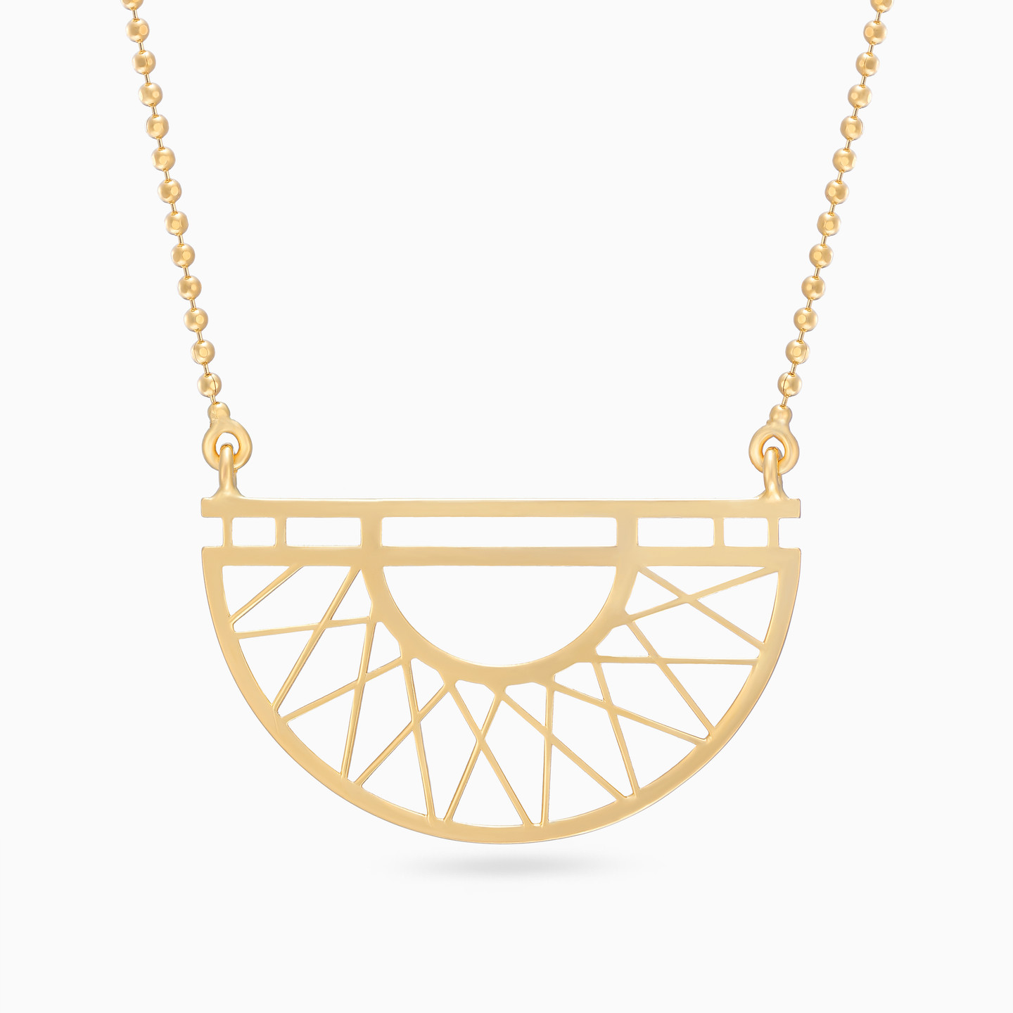 Semi Circle Necklace in 21K Gold Semi Circle Necklace in 21K Gold