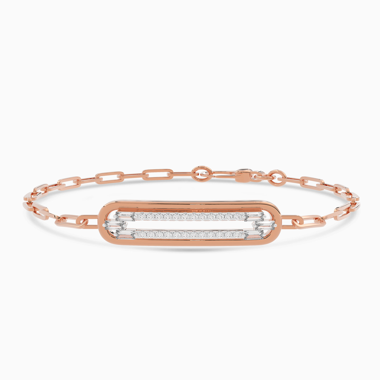 Sleek Bar Diamond Chain Bracelet in 18K Gold - 2 Sleek Bar Diamond Chain Bracelet in 18K Gold - 2