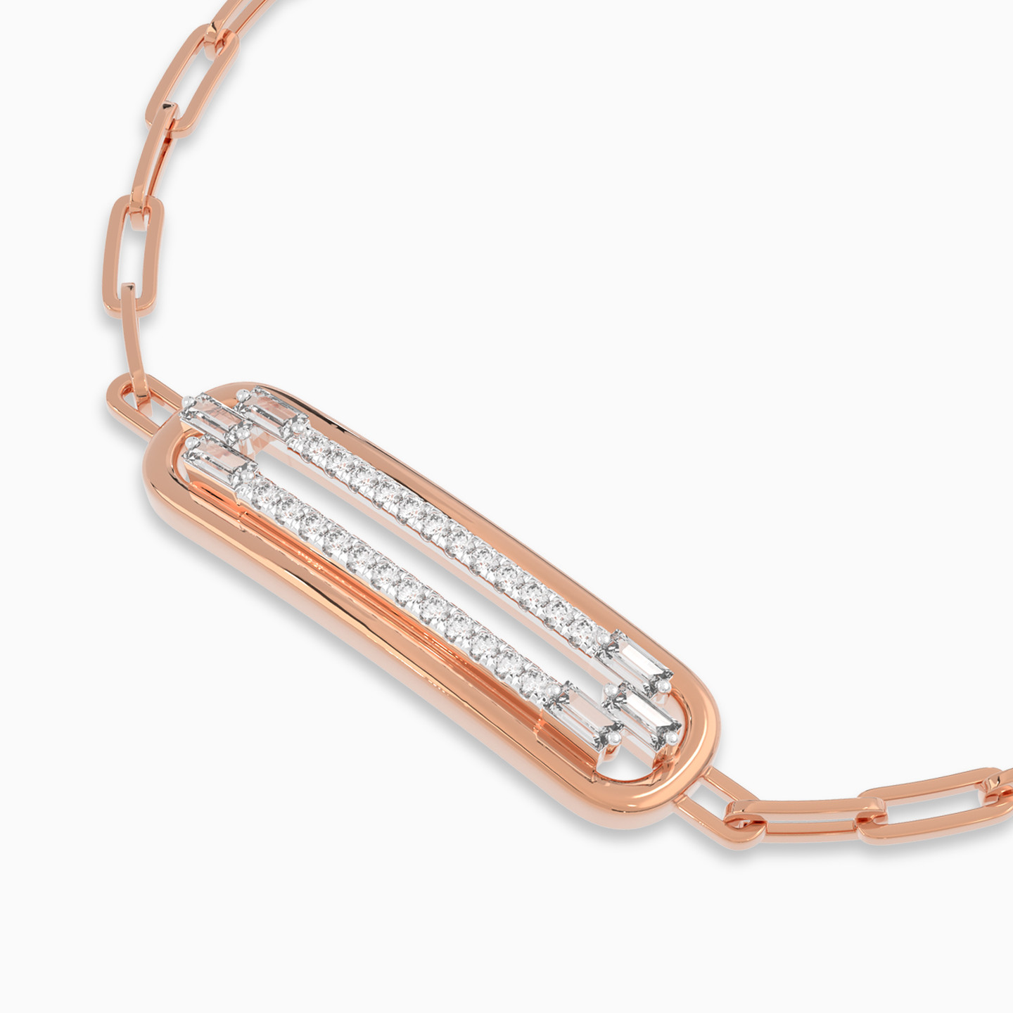 Sleek Bar Diamond Chain Bracelet in 18K Gold - 4 Sleek Bar Diamond Chain Bracelet in 18K Gold - 4