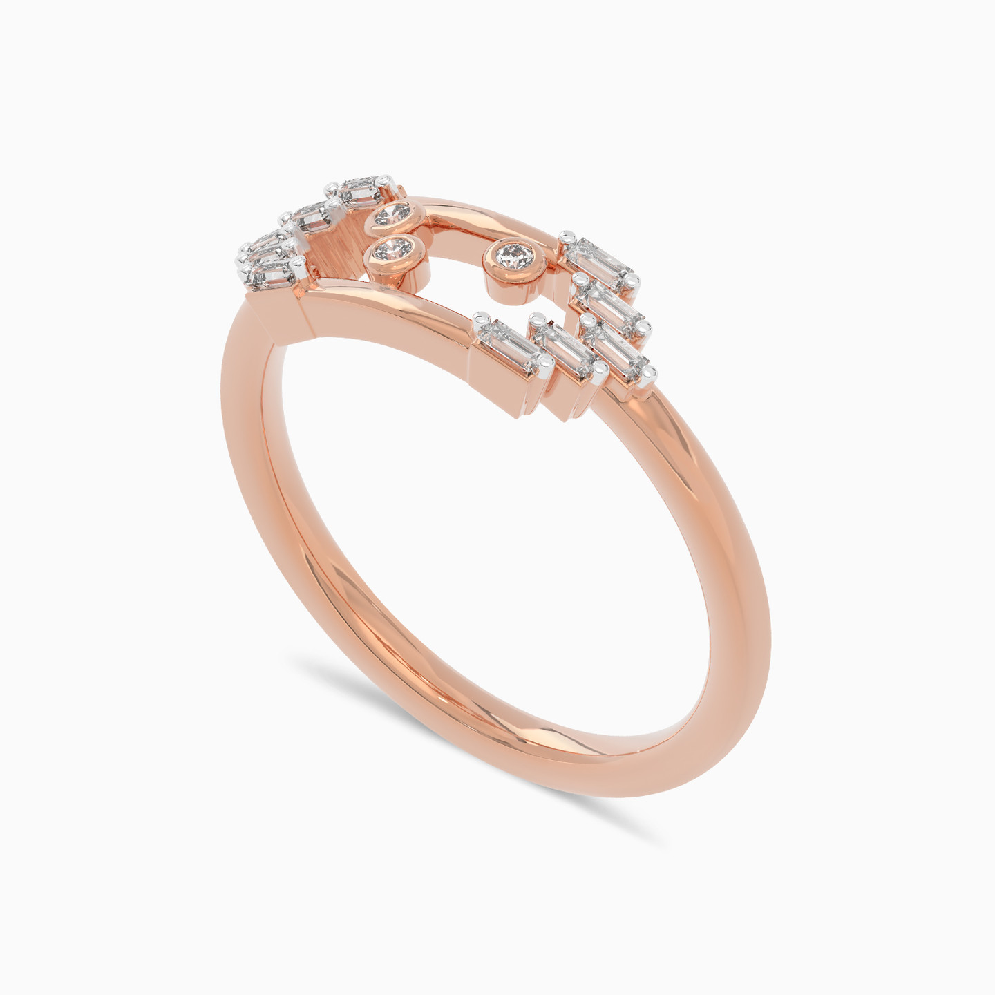 خاتم ذهب عيار 18 قيراط مزين بالألماس - 3 خاتم ذهب عيار 18 قيراط مزين بالألماس - 3