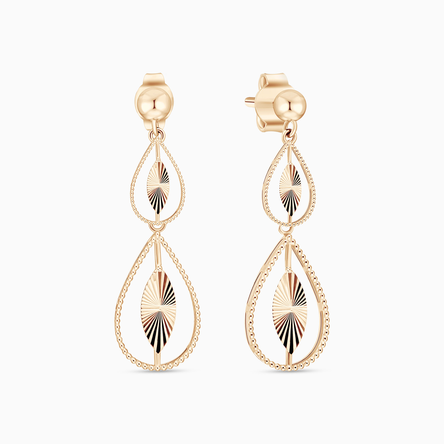 طقم مجوهرات ذهب شكل شكل قطرة عيار 21 قيراط (4 قطع) - 5 طقم مجوهرات ذهب شكل شكل قطرة عيار 21 قيراط (4 قطع) - 5