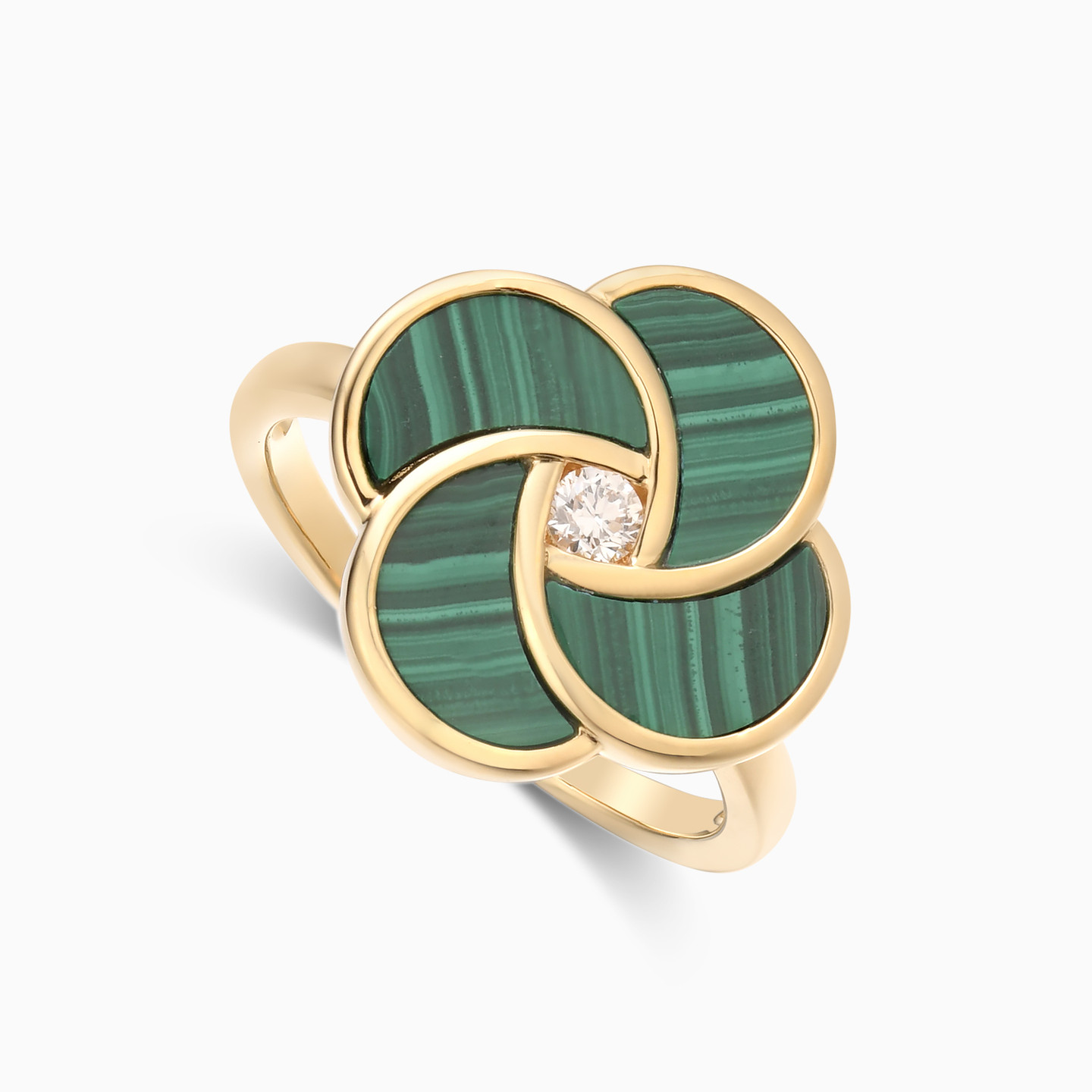 Flower Diamond & Enamel Coated Ring in 18K Gold - 4 Flower Diamond & Enamel Coated Ring in 18K Gold - 4