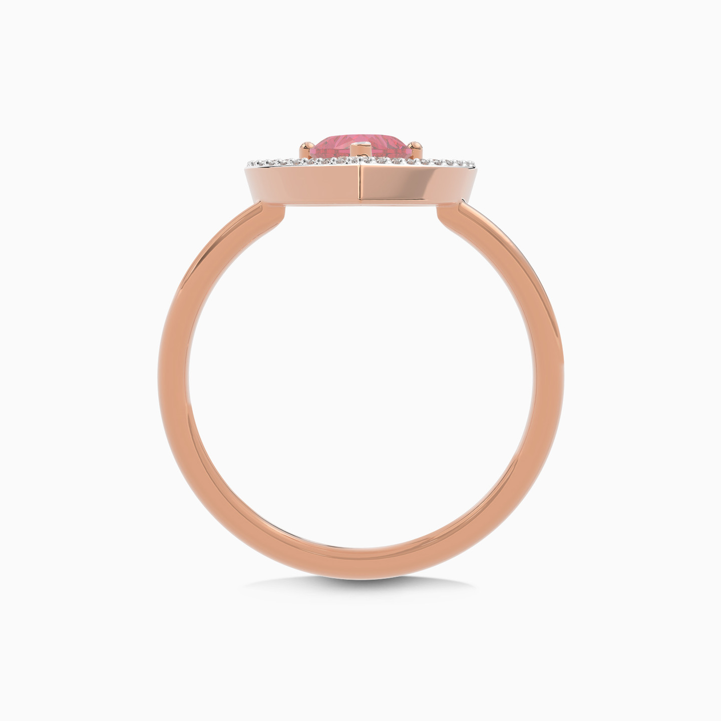 Heart Diamond Ring in 18K Gold - 4 Heart Diamond Ring in 18K Gold - 4