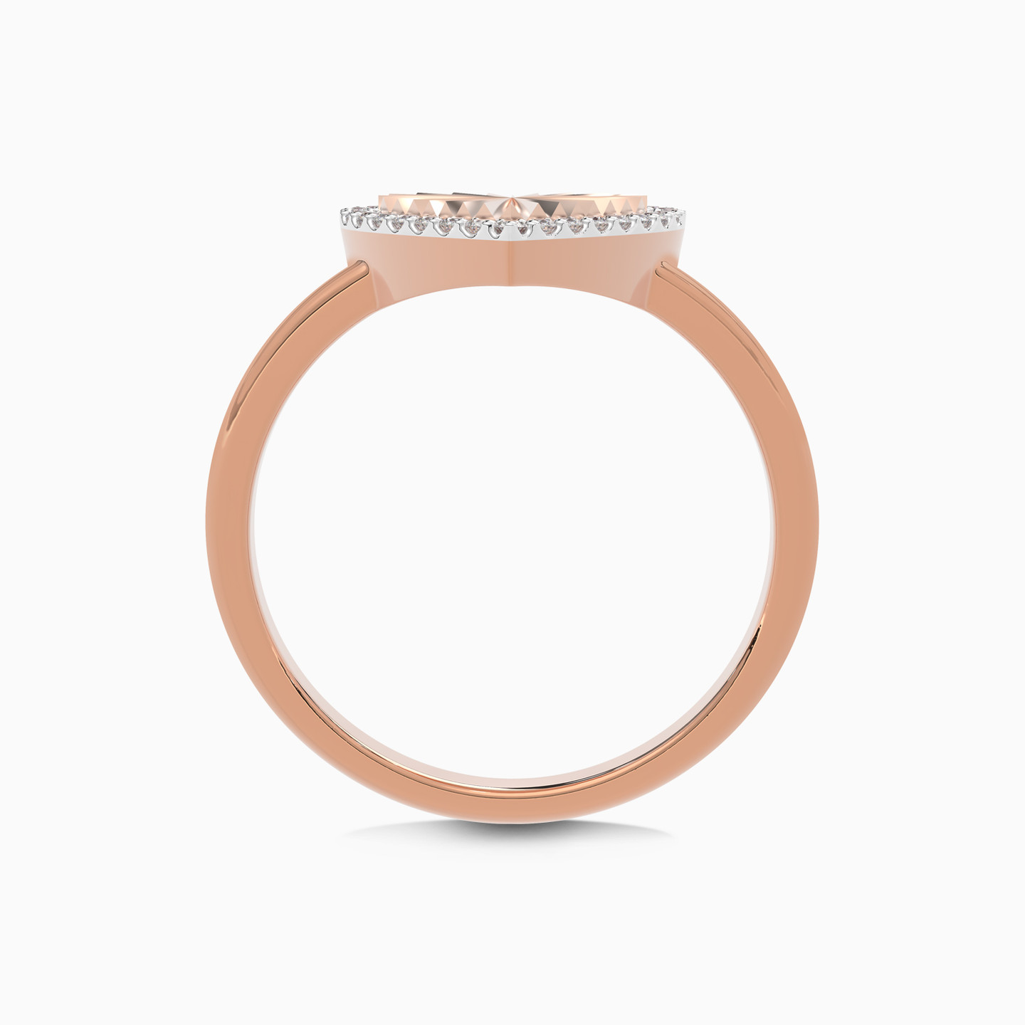 Heart Diamond Ring in 18K Gold - 4 Heart Diamond Ring in 18K Gold - 4
