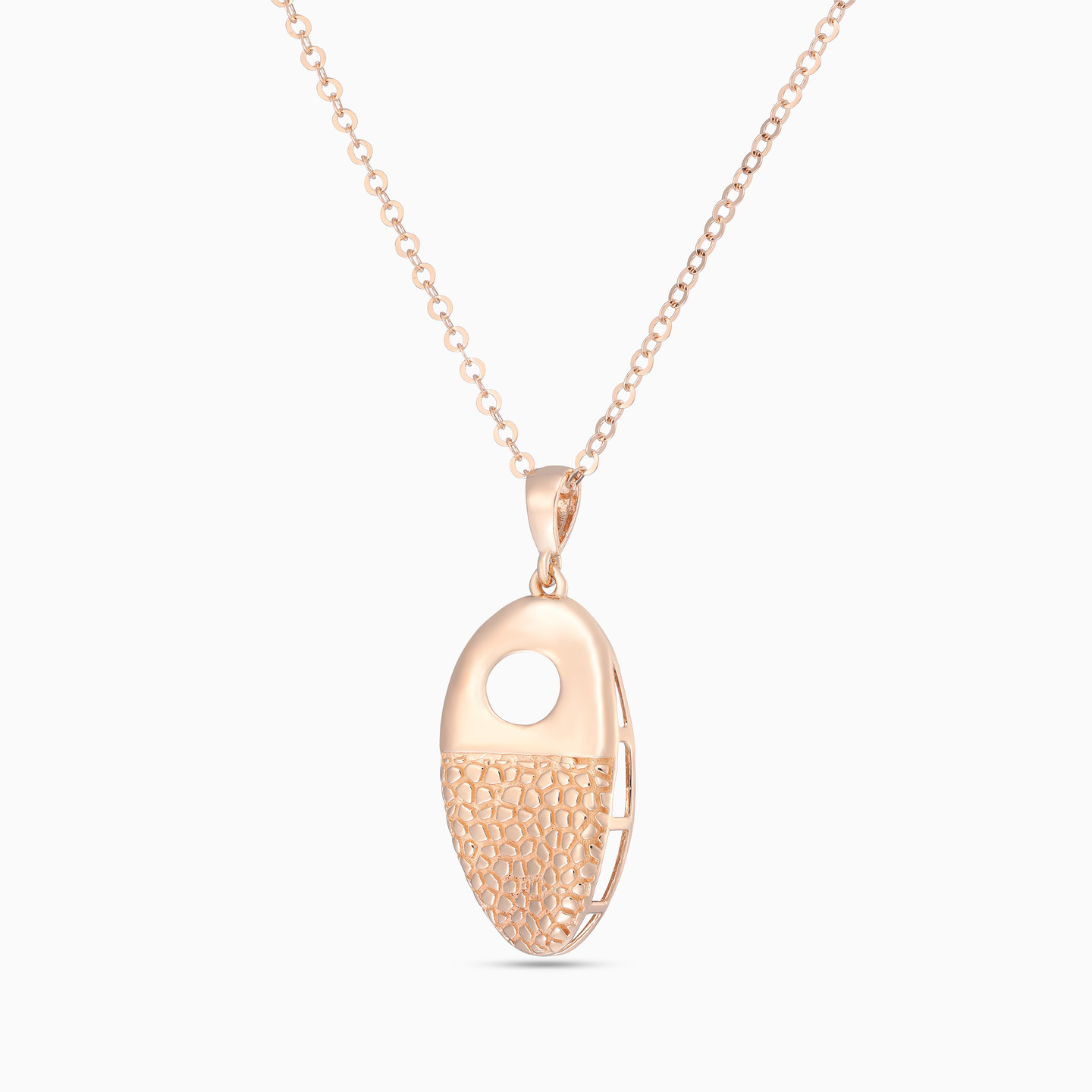 Oval Necklace in 21K Gold - 2 Oval Necklace in 21K Gold - 2