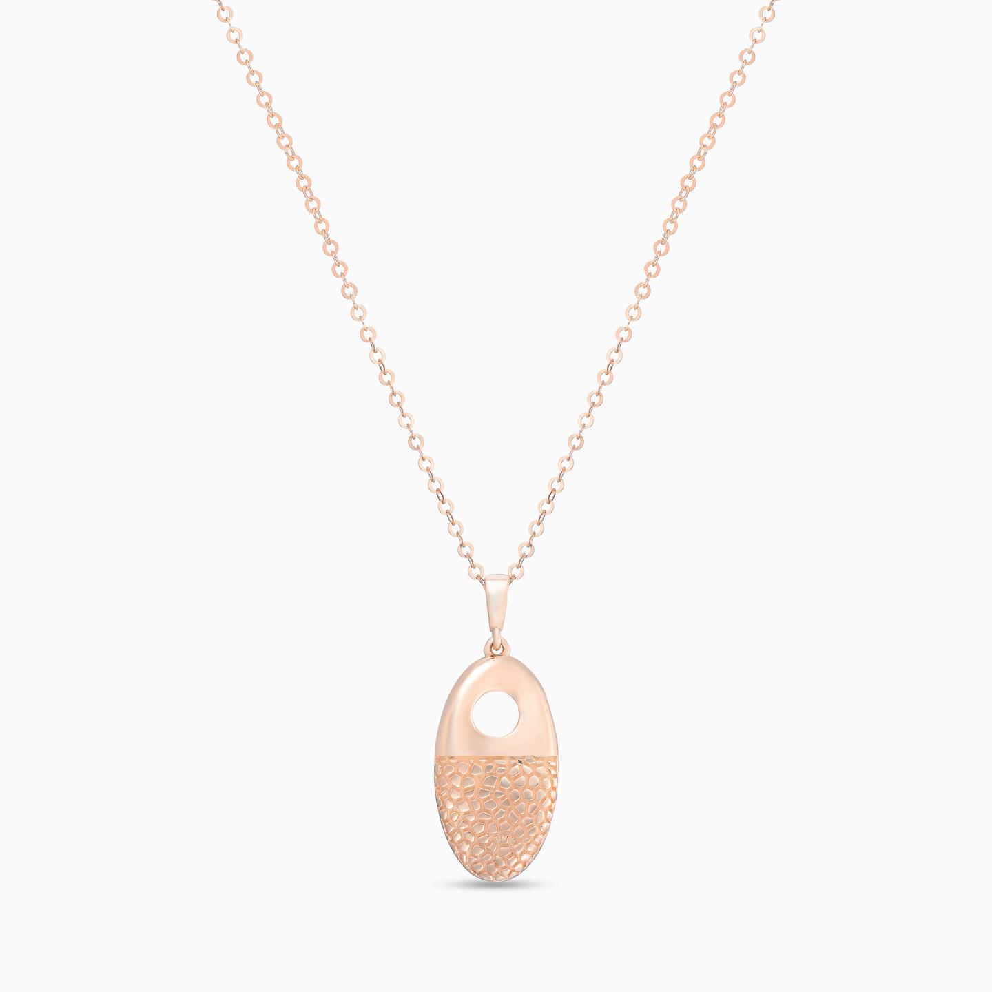 Oval Necklace in 21K Gold - 3 Oval Necklace in 21K Gold - 3
