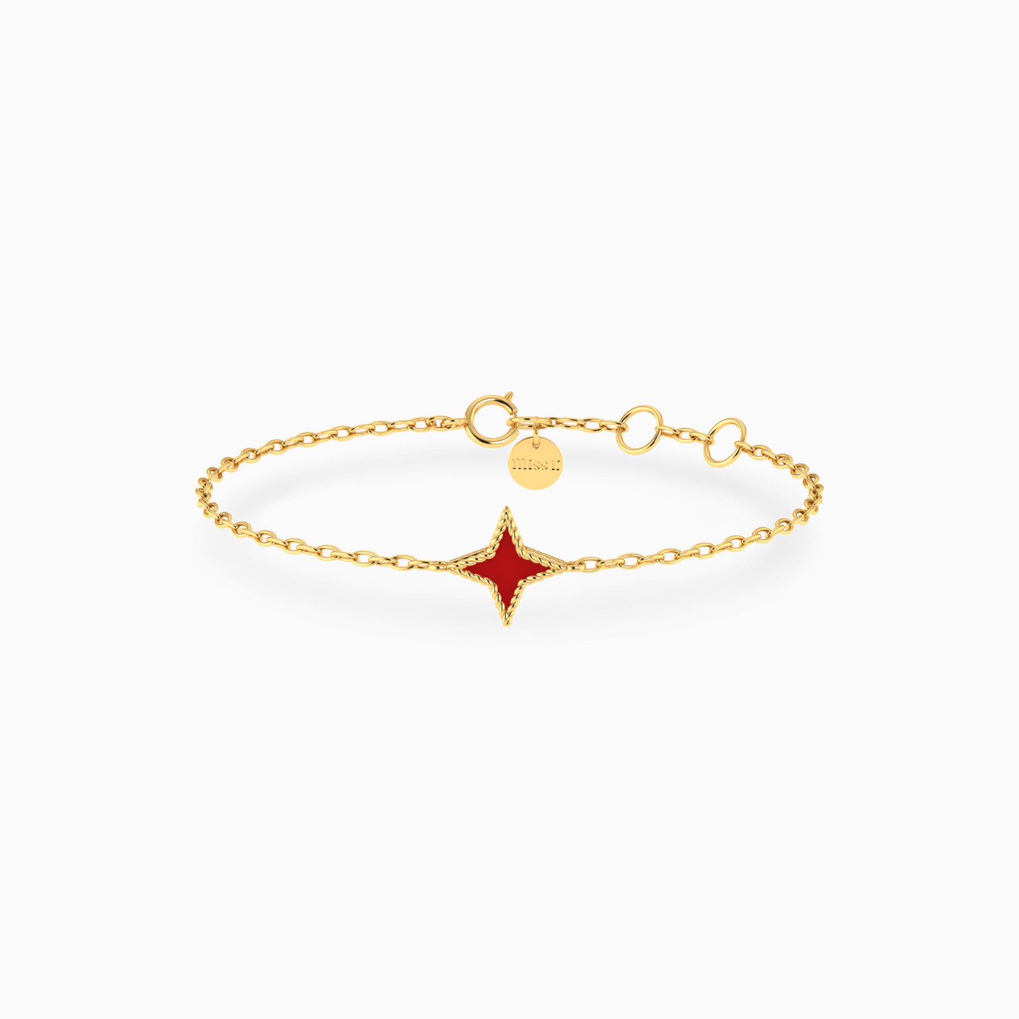 Kids Enamel Coated Star Chain Bracelet in 18k Gold Kids Enamel Coated Star Chain Bracelet in 18k Gold