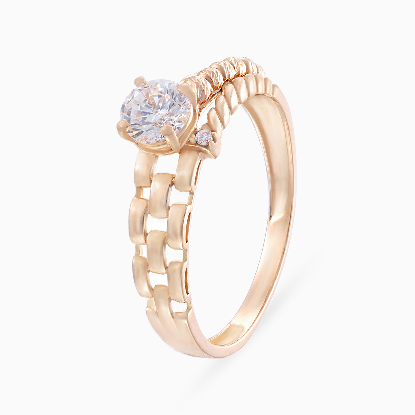 Rolex Cubic Zirconia Twin Rings in 21K Gold - 5 Rolex Cubic Zirconia Twin Rings in 21K Gold - 5