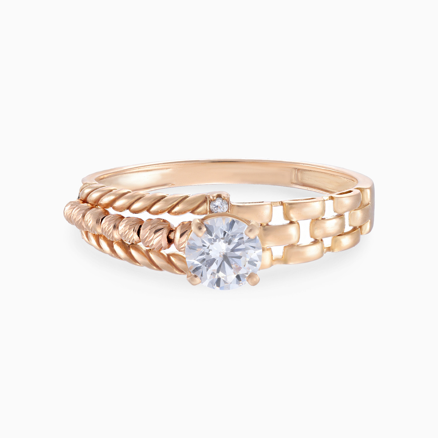 Rolex Cubic Zirconia Twin Rings in 21K Gold - 9 Rolex Cubic Zirconia Twin Rings in 21K Gold - 9