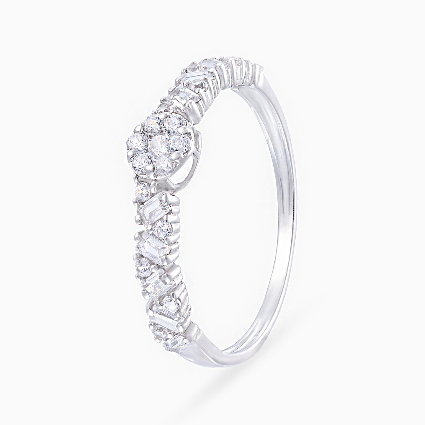 خاتم توينز ذهب عيار 18 قيراط مزين بأحجار الزركون - 3 خاتم توينز ذهب عيار 18 قيراط مزين بأحجار الزركون - 3