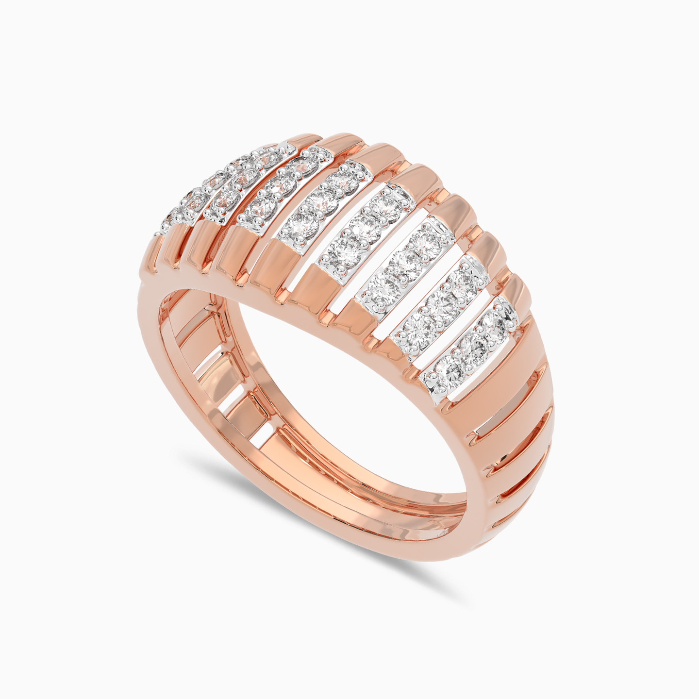 Statement Diamond Ring in 18K Gold - 7 Statement Diamond Ring in 18K Gold - 7