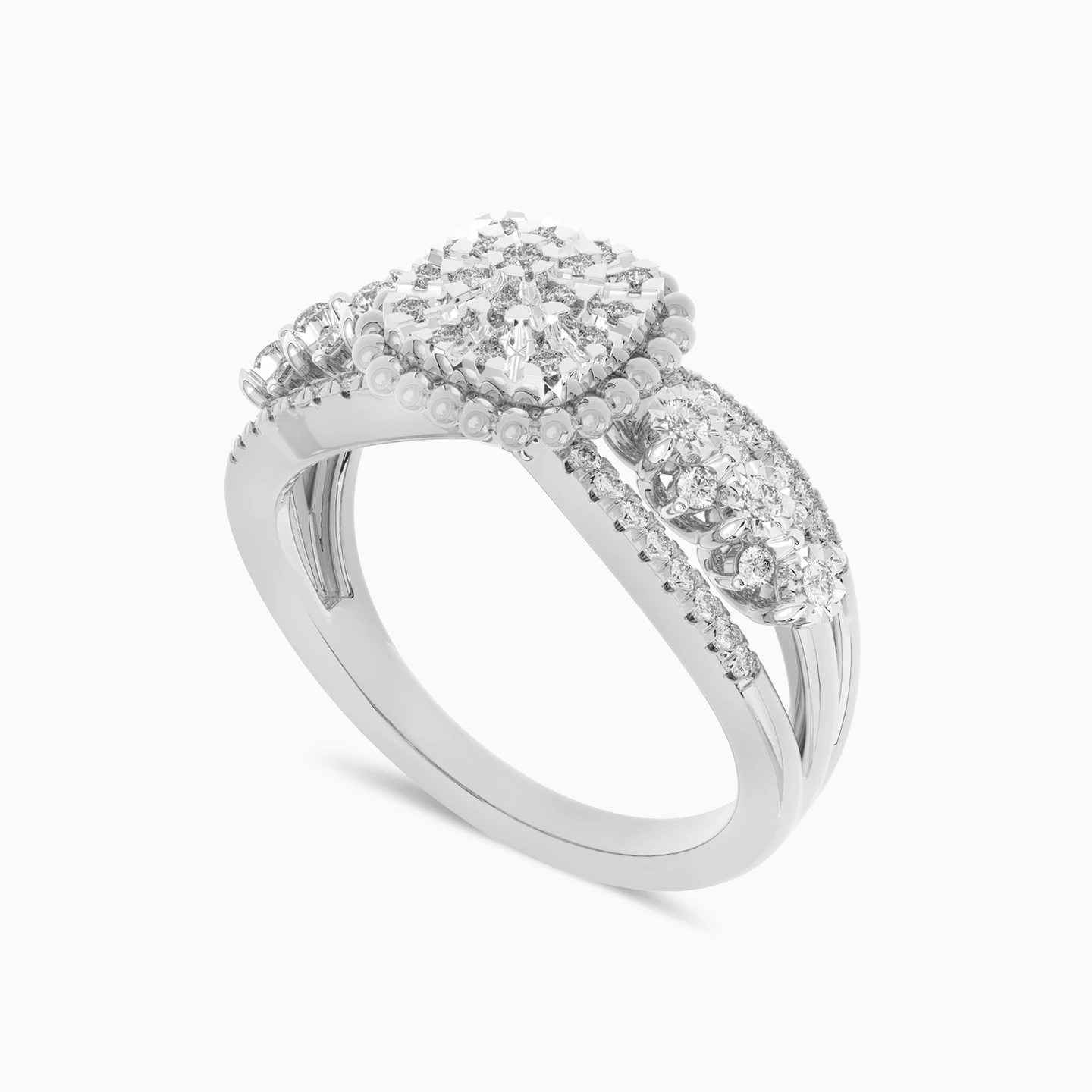 Square Diamond Ring in 18K Gold - 3 Square Diamond Ring in 18K Gold - 3