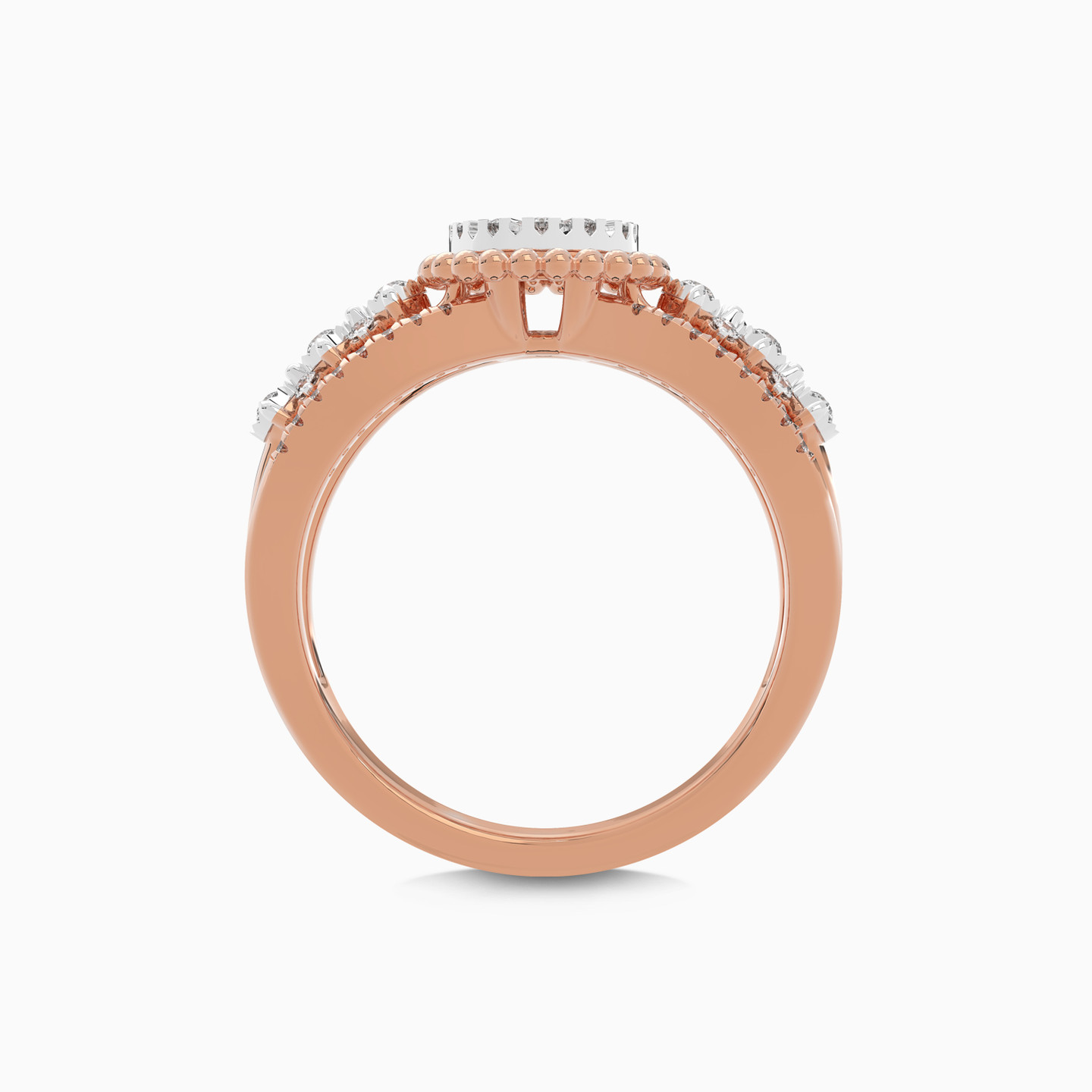 Circle Diamond Ring in 18K Gold - 4 Circle Diamond Ring in 18K Gold - 4