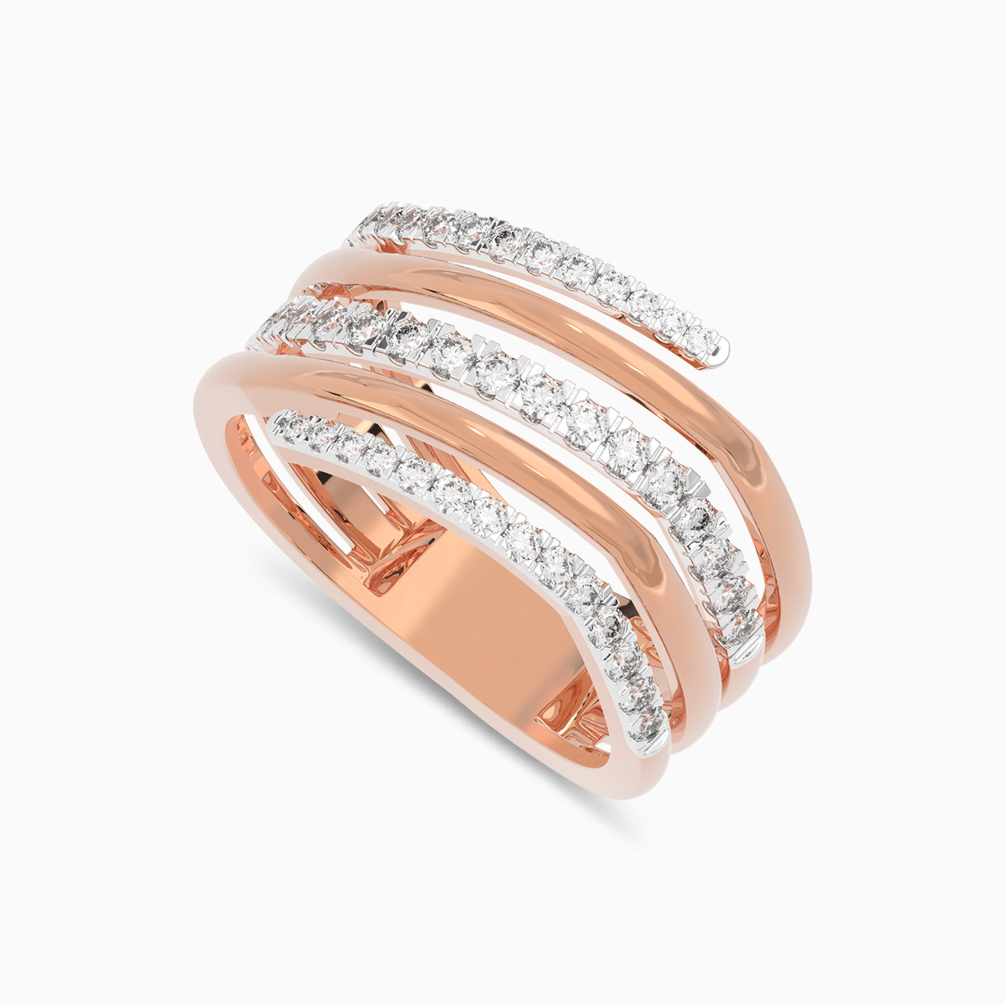 Statement Diamond Ring in 18K Gold - 2 Statement Diamond Ring in 18K Gold - 2