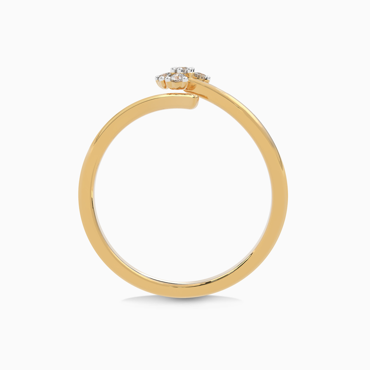Flower Diamond Ring in 18K Gold - 4 Flower Diamond Ring in 18K Gold - 4