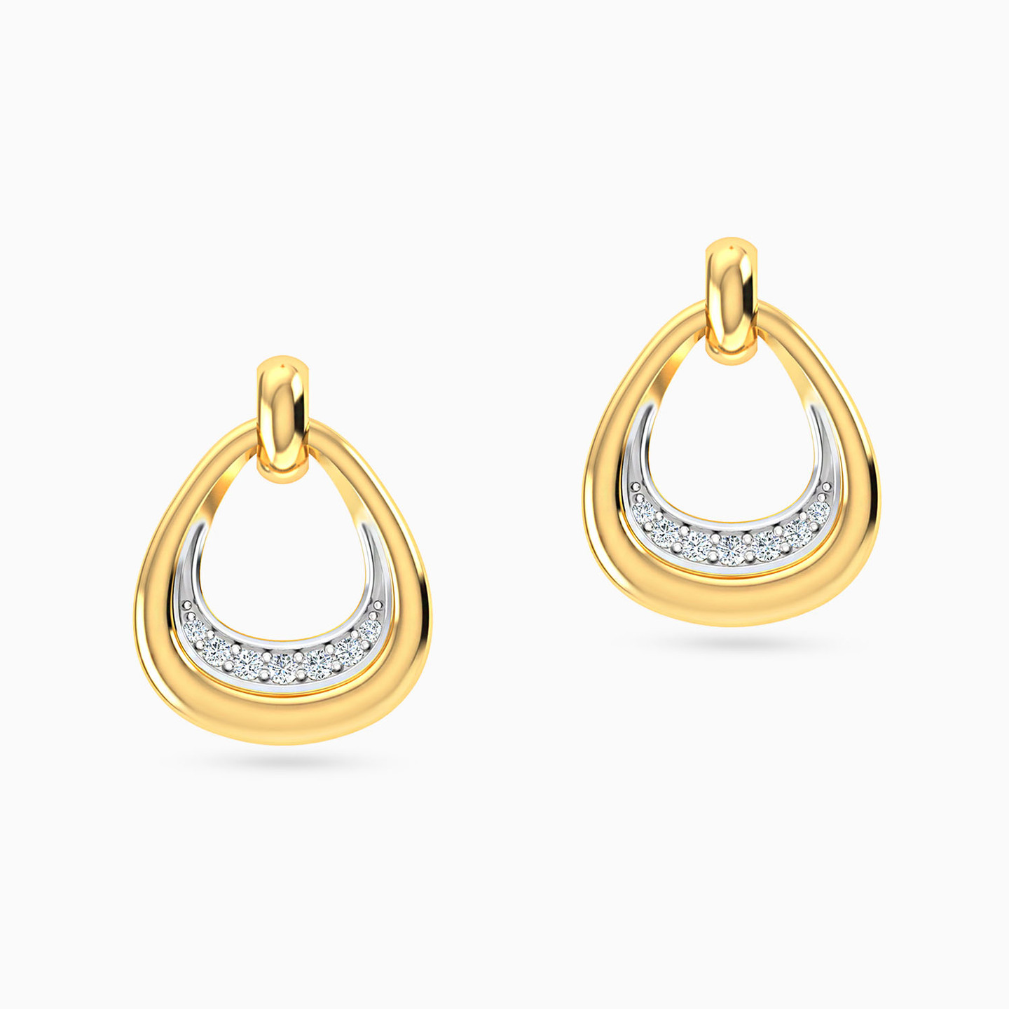 Pear Diamond Drop Earrings in 18K Gold - 4 Pear Diamond Drop Earrings in 18K Gold - 4