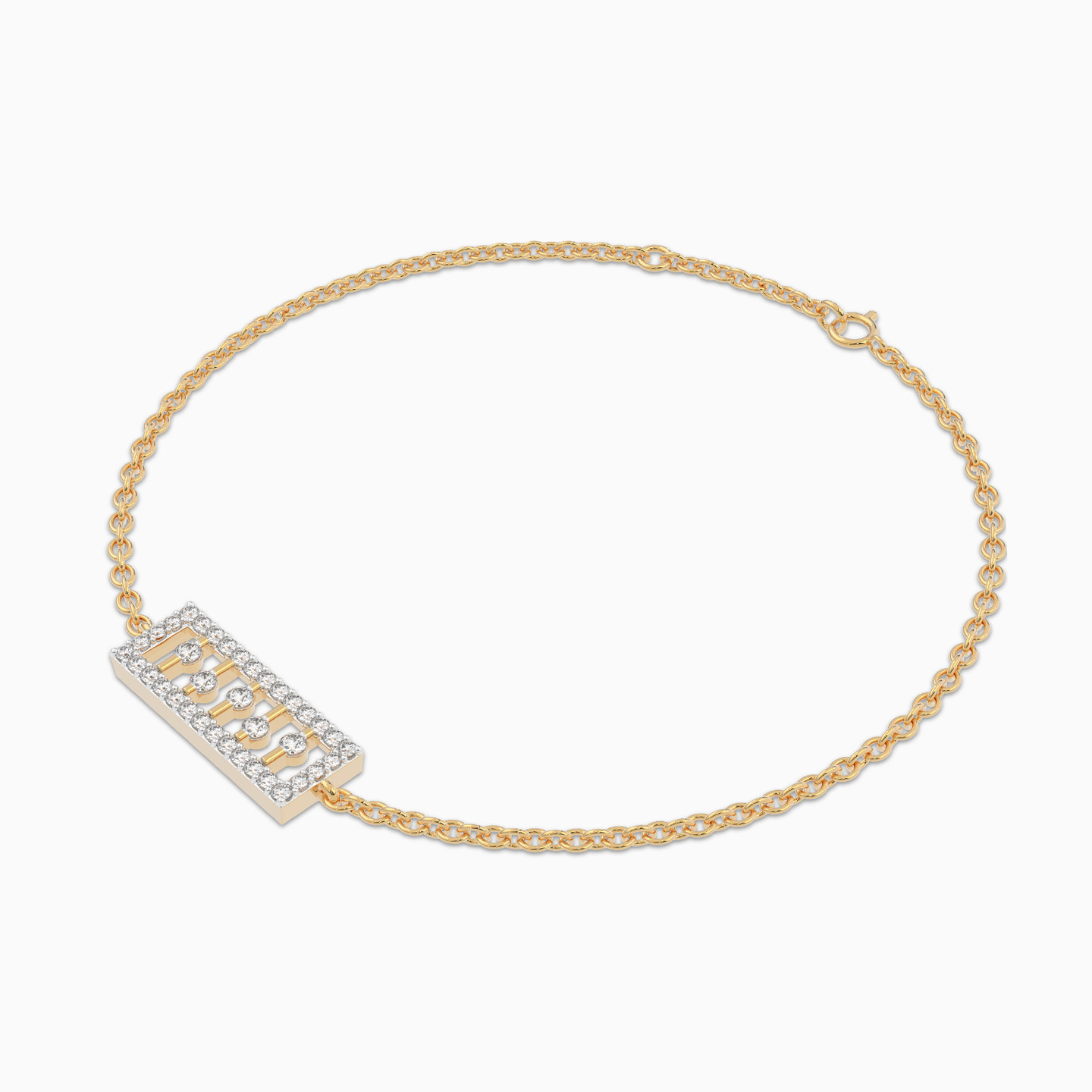 Diamond Chain Bracelet in 18K Gold - 3 Diamond Chain Bracelet in 18K Gold - 3