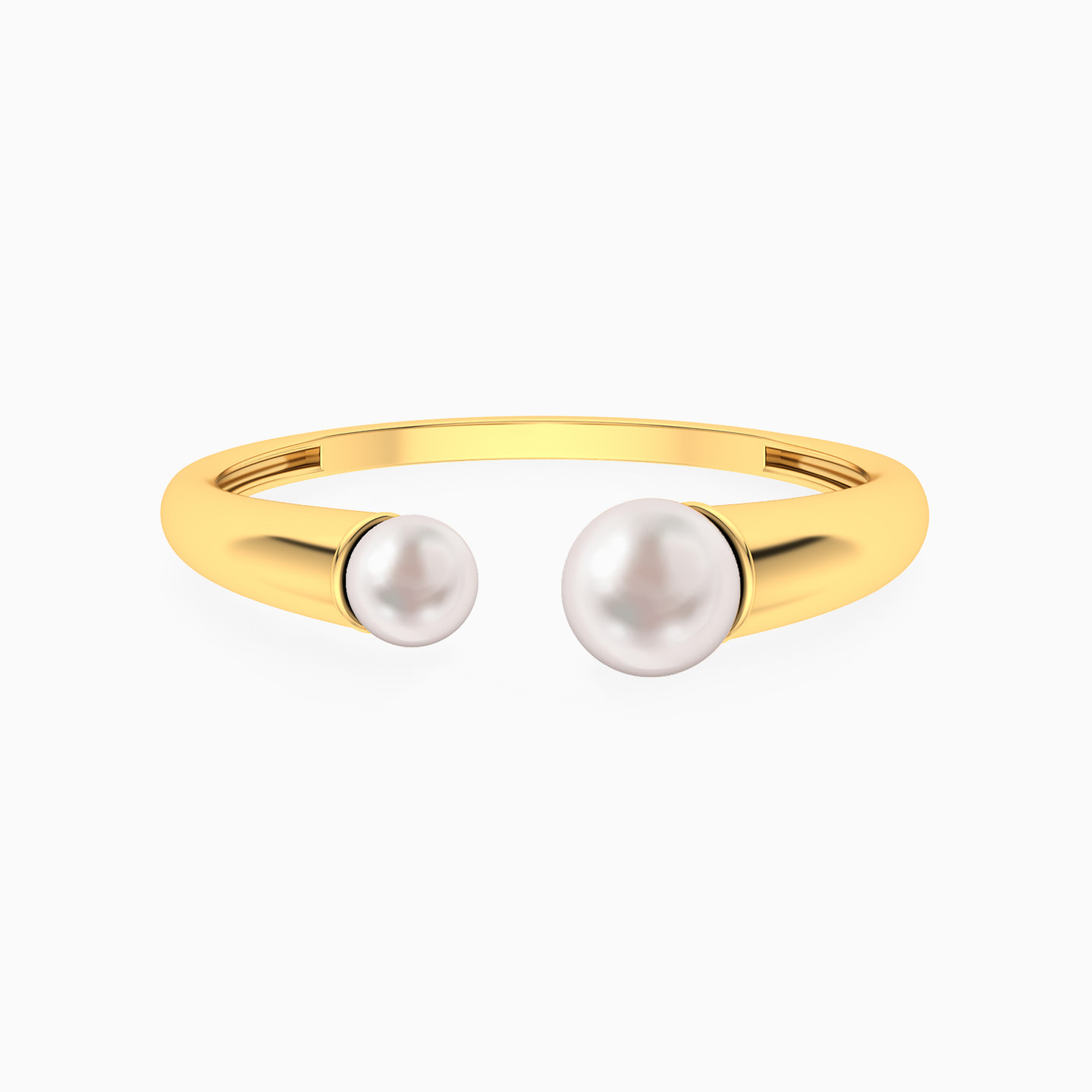 Open Band Two-Headed Pearl Ring in 18K Gold Open Band Two-Headed Pearl Ring in 18K Gold