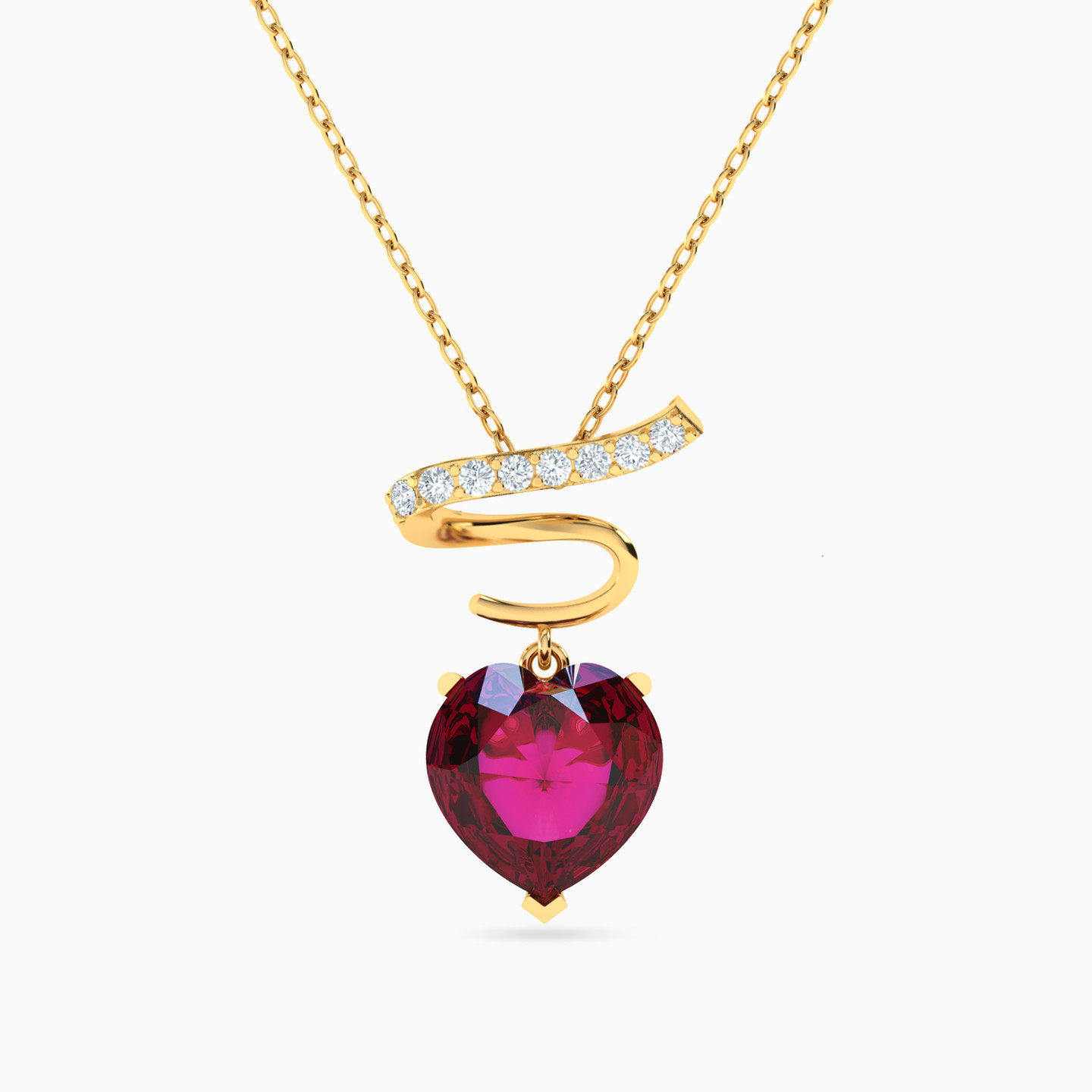 Heart Rose Stone Necklace in 18K Gold Heart Rose Stone Necklace in 18K Gold