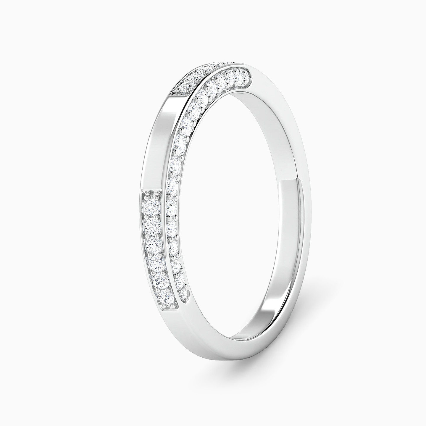 Diamond Twin Rings In 18K Gold - 4 Diamond Twin Rings In 18K Gold - 4