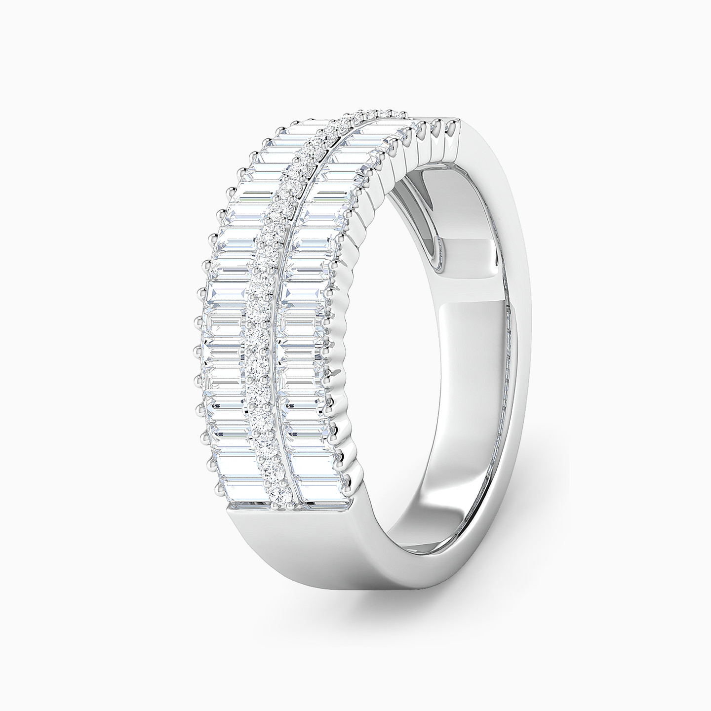Diamond Twin Rings In 18K Gold - 4 Diamond Twin Rings In 18K Gold - 4