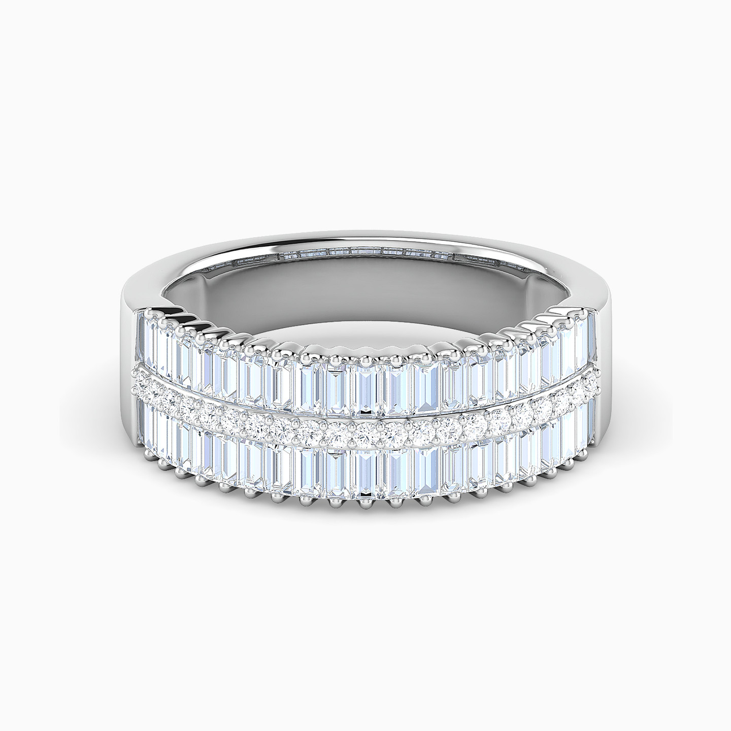 Diamond Twin Rings In 18K Gold - 6 Diamond Twin Rings In 18K Gold - 6
