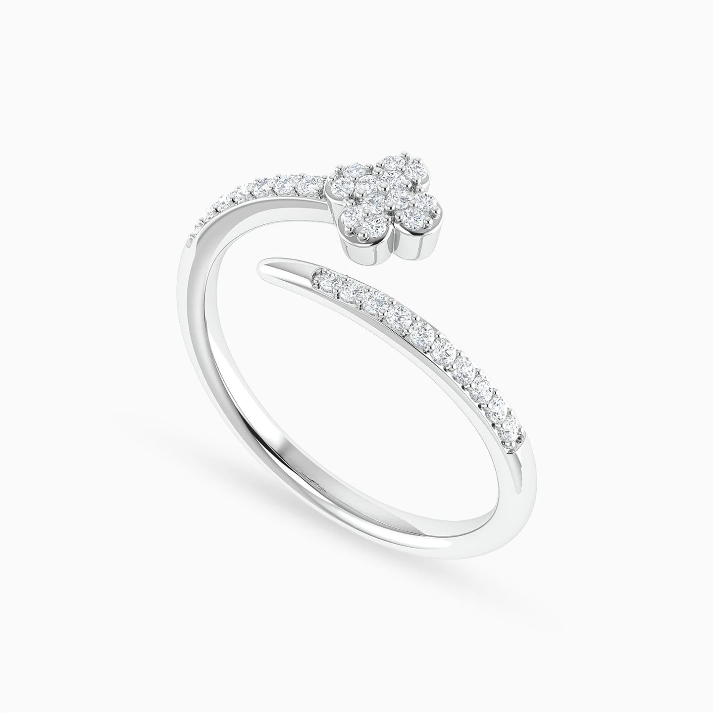 Diamond Two Headed Ring In 18K Gold - 4 Diamond Two Headed Ring In 18K Gold - 4