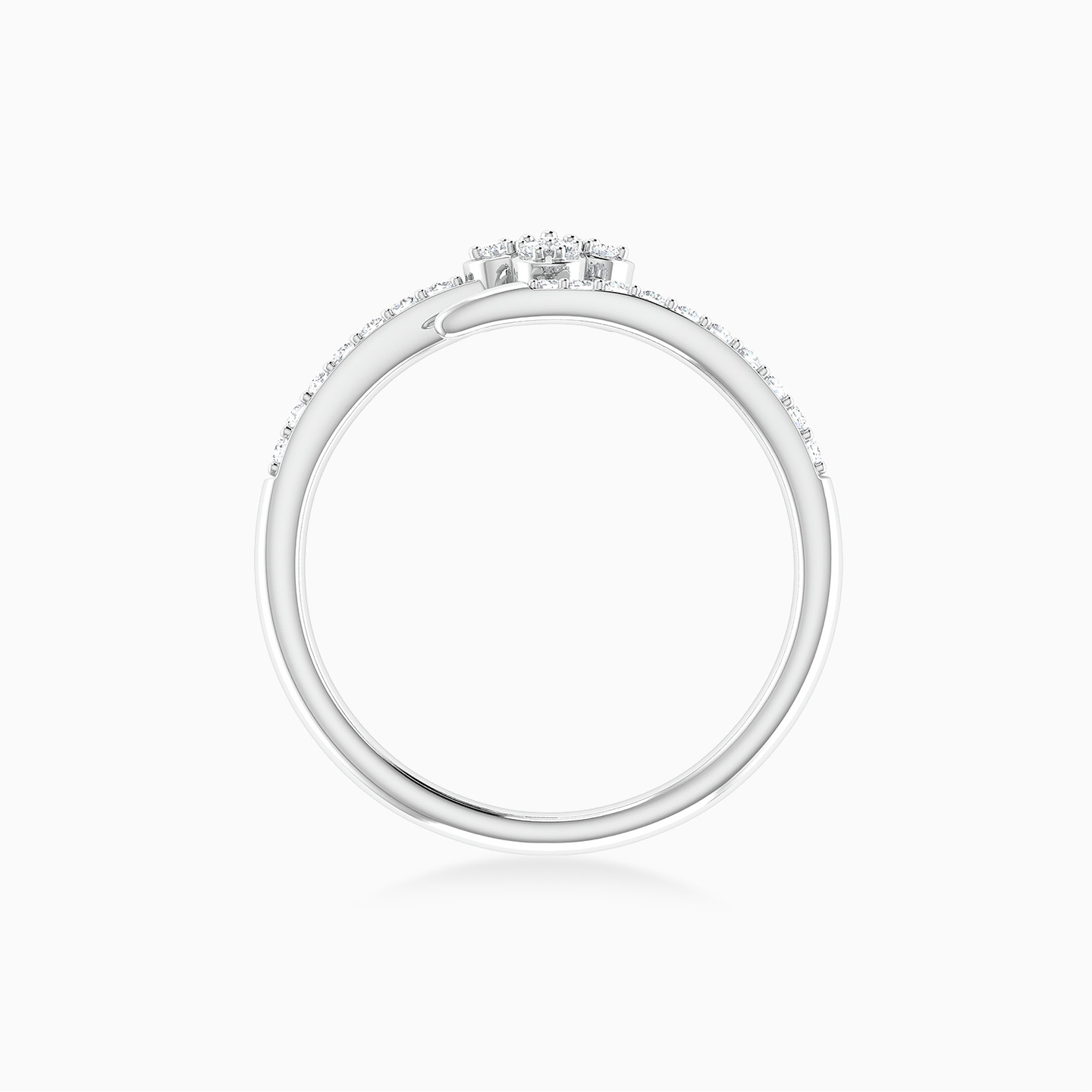 Diamond Two Headed Ring In 18K Gold - 5 Diamond Two Headed Ring In 18K Gold - 5
