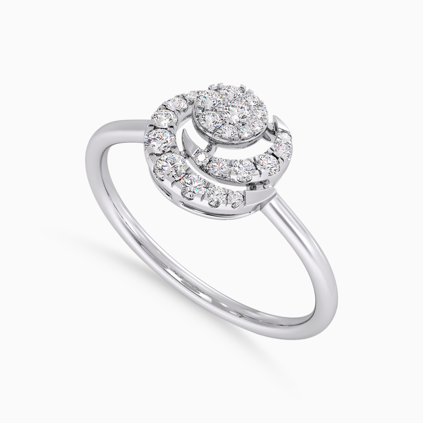 Spiral Diamond Ring in 18K Gold - 3 Spiral Diamond Ring in 18K Gold - 3