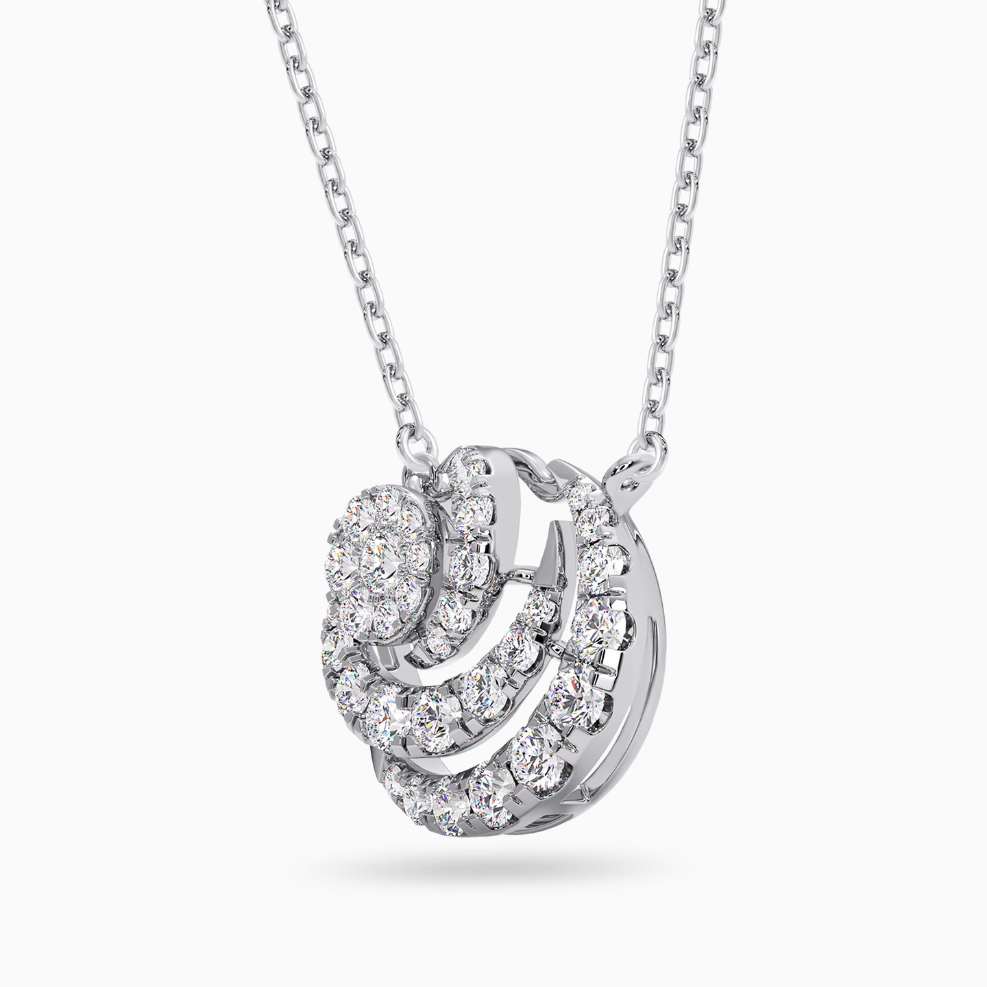 Spiral Diamond Necklace in 18K Gold - 2 Spiral Diamond Necklace in 18K Gold - 2