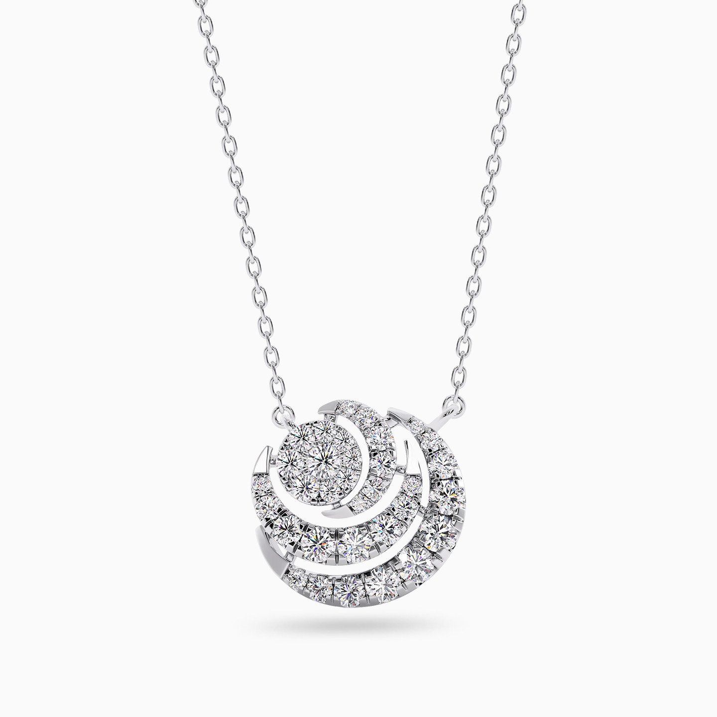 Spiral Diamond Necklace in 18K Gold - 3 Spiral Diamond Necklace in 18K Gold - 3