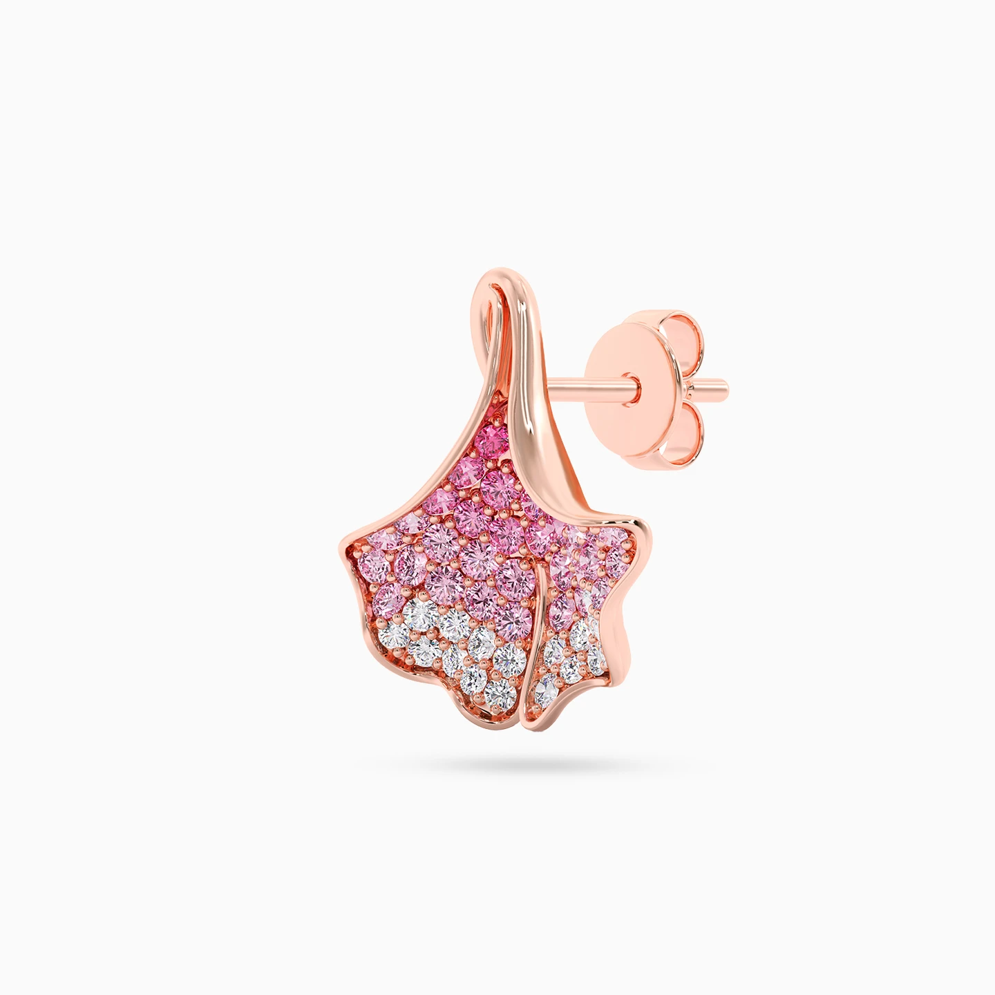 Mermaid Tail Pink Stone & Diamond Earrings in 18K Gold - 4 Mermaid Tail Pink Stone & Diamond Earrings in 18K Gold - 4