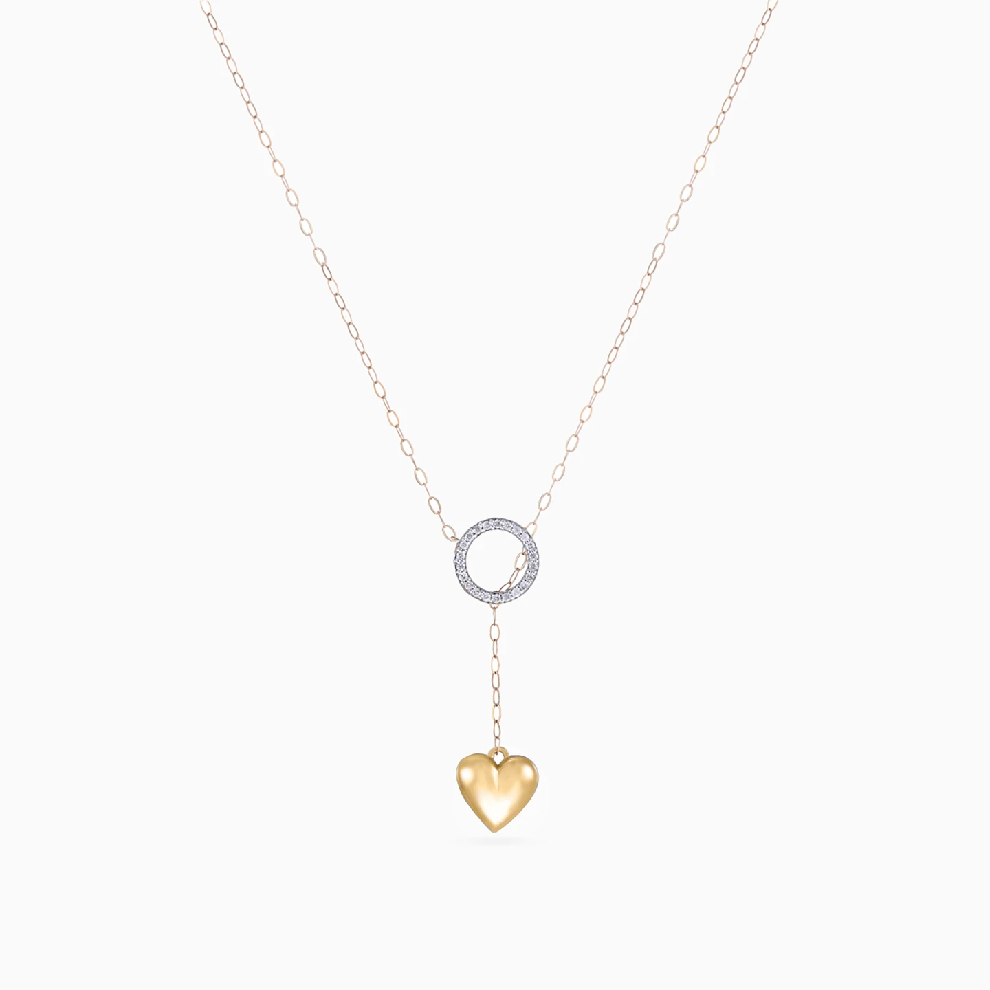 Circle Diamonds Necklace in 18K Gold - 3 Circle Diamonds Necklace in 18K Gold - 3