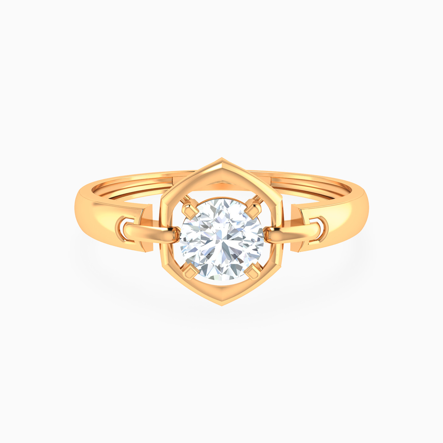 Orbit Cubic Zirconia Ring In 21K Gold Orbit Cubic Zirconia Ring In 21K Gold