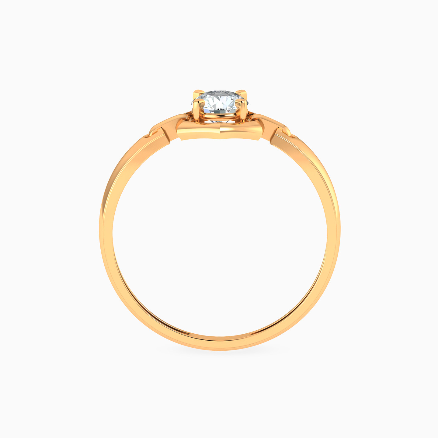 Orbit Cubic Zirconia Ring In 21K Gold - 4 Orbit Cubic Zirconia Ring In 21K Gold - 4
