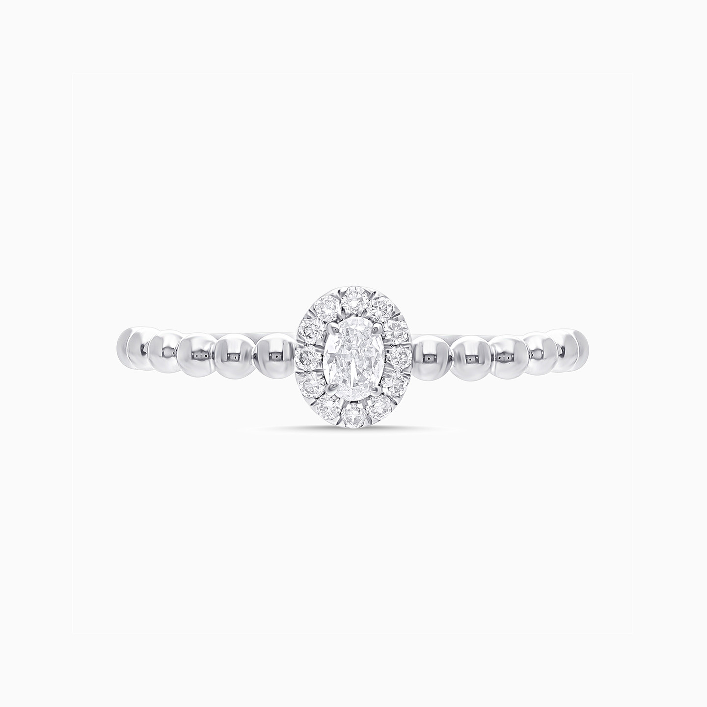 Oval Lab Grown Diamond Sterling Silver Cluster Ring Oval Lab Grown Diamond Sterling Silver Cluster Ring
