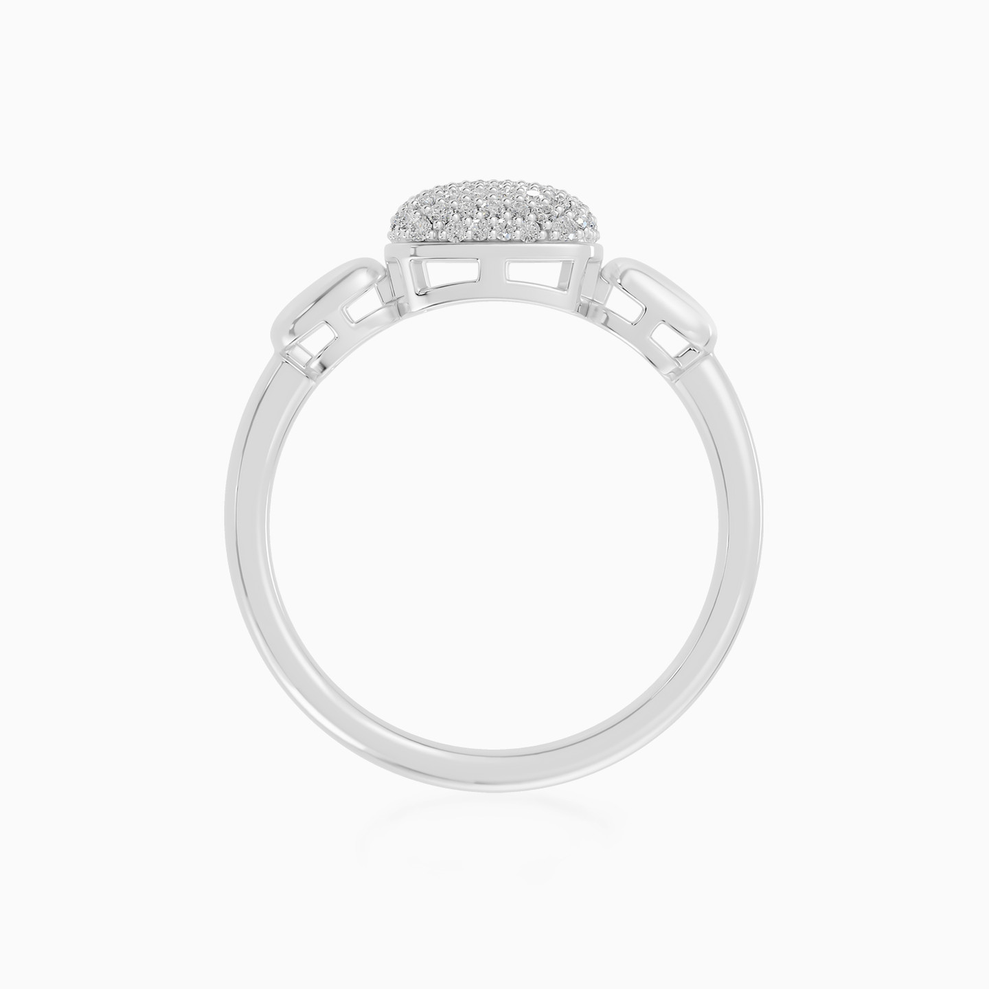 Cushion Paved Diamond Ring In 18K Gold - 5 Cushion Paved Diamond Ring In 18K Gold - 5