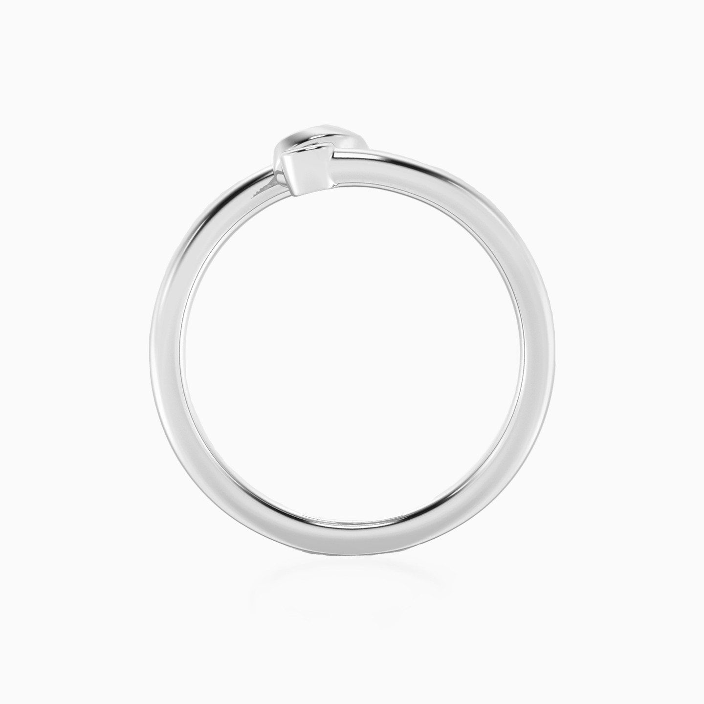 خاتم فضة إسترليني شكل حرف (I) مزين بألماس مختبرات - 3 خاتم فضة إسترليني شكل حرف (I) مزين بألماس مختبرات - 3