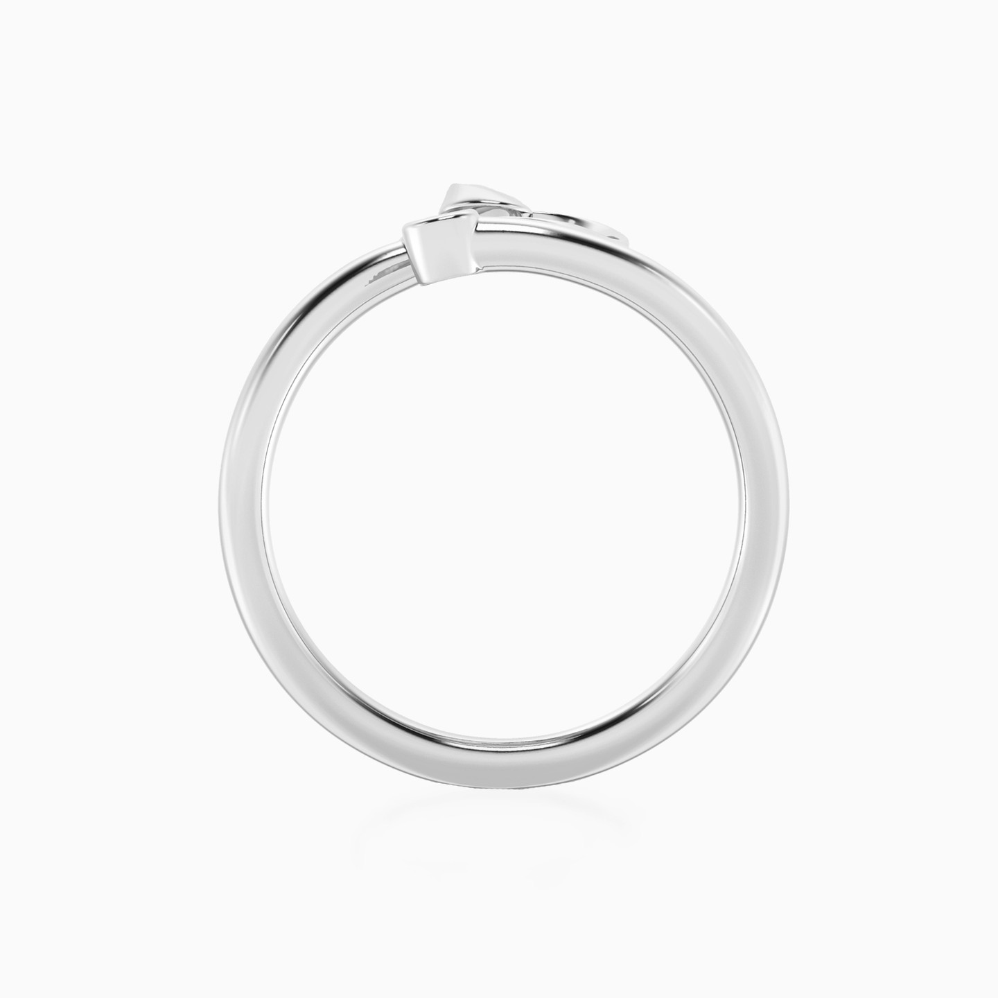 Letter (O) Lab Grown Diamonds Sterling Silver Ring - 3 Letter (O) Lab Grown Diamonds Sterling Silver Ring - 3