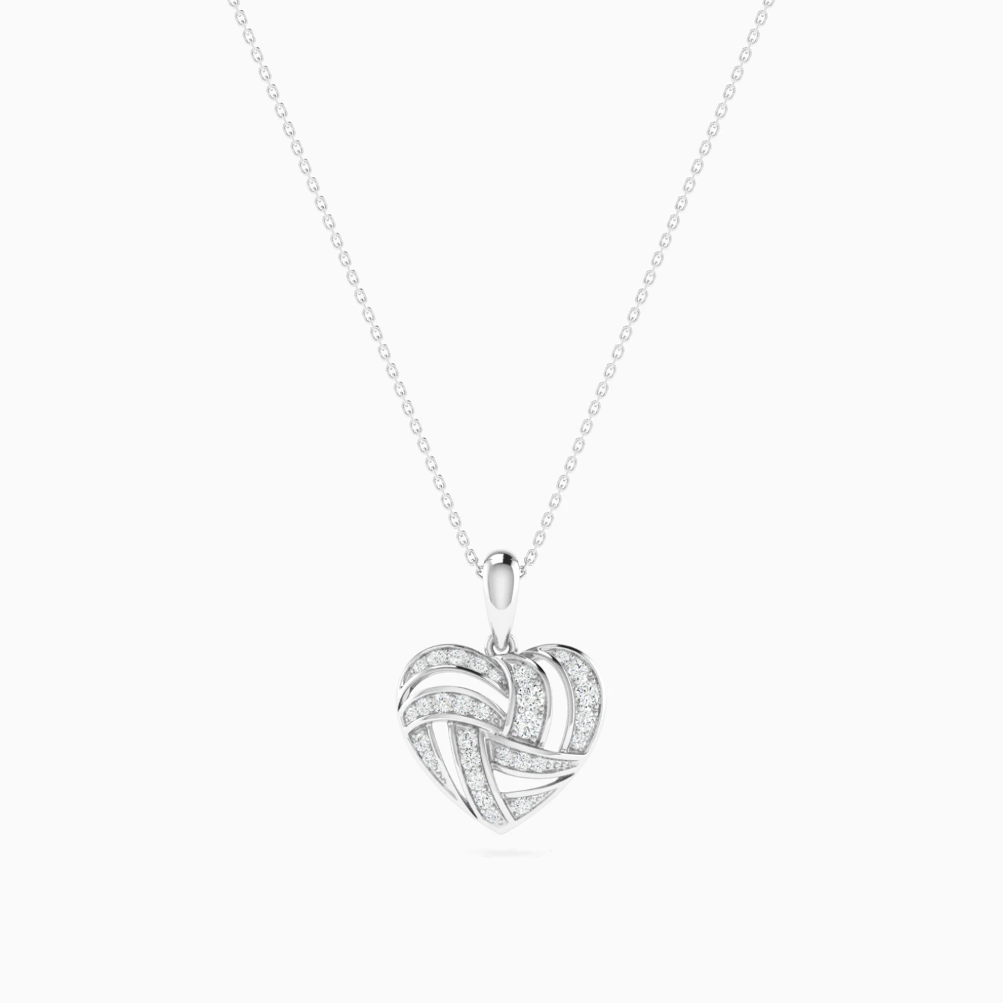 Heart of Threads Diamond Necklace in 18K Gold - 3 Heart of Threads Diamond Necklace in 18K Gold - 3