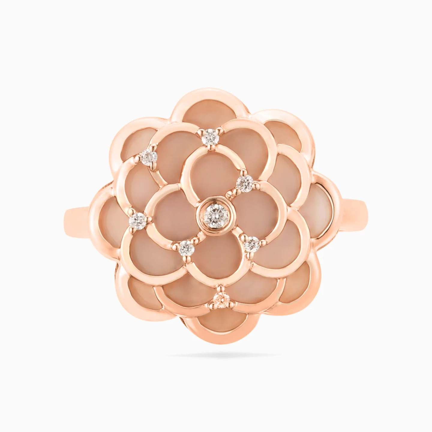 Layered Flower Diamond Ring in 18K Gold Layered Flower Diamond Ring in 18K Gold