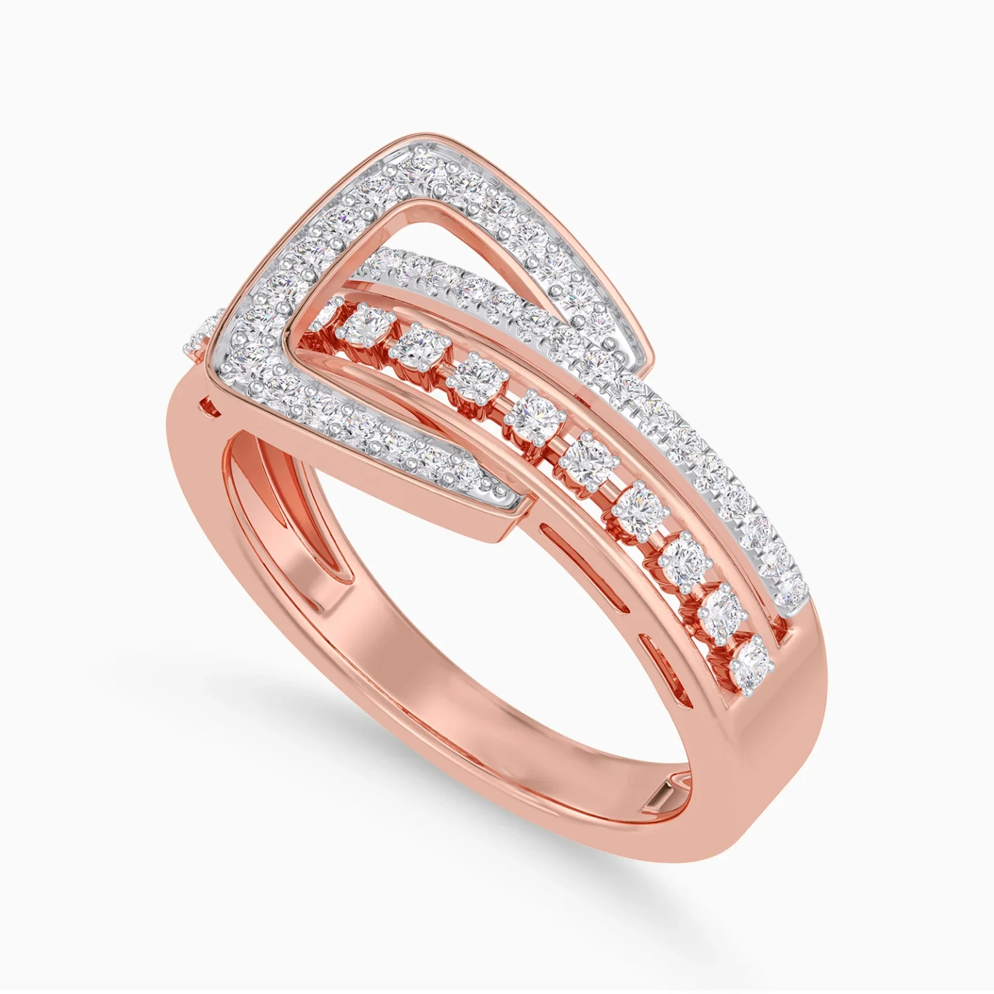 Belt Diamond Ring in 18K Gold - 3 Belt Diamond Ring in 18K Gold - 3