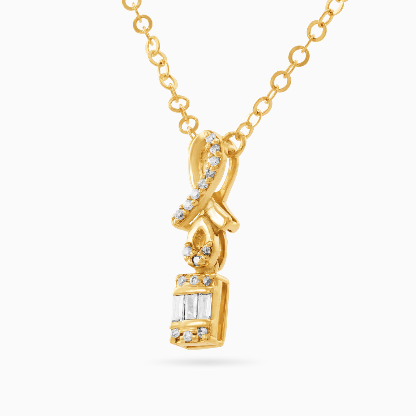 Multi-shaped Diamond Necklace in 18K Gold - 2 Multi-shaped Diamond Necklace in 18K Gold - 2