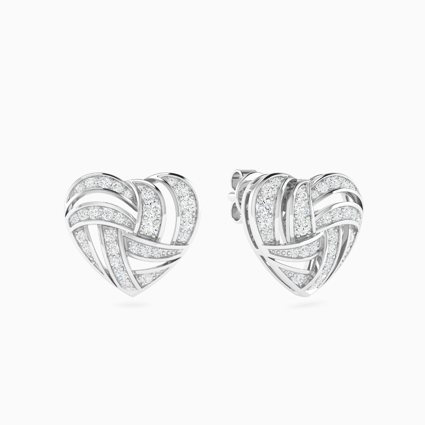 Heart of Threads Diamond Stud Earrings in 18K Gold Heart of Threads Diamond Stud Earrings in 18K Gold