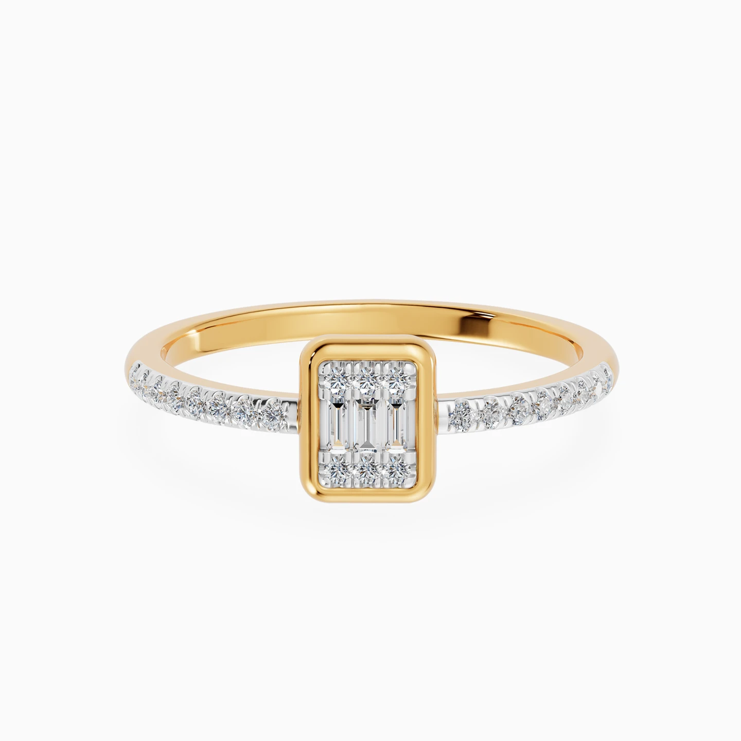 Petite Square Cluster Diamond Bezel Ring in 18K Gold Petite Square Cluster Diamond Bezel Ring in 18K Gold